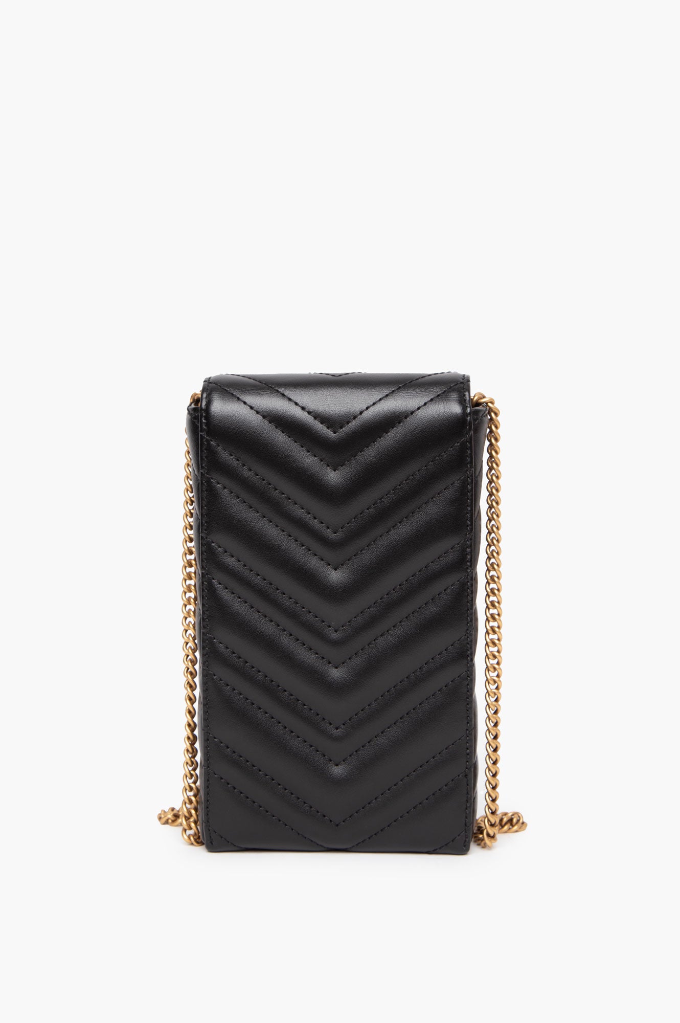 Gucci Black Leather Phone Pouch