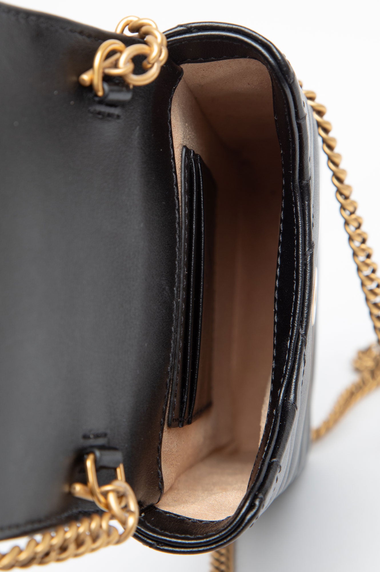 Gucci Black Leather Phone Pouch