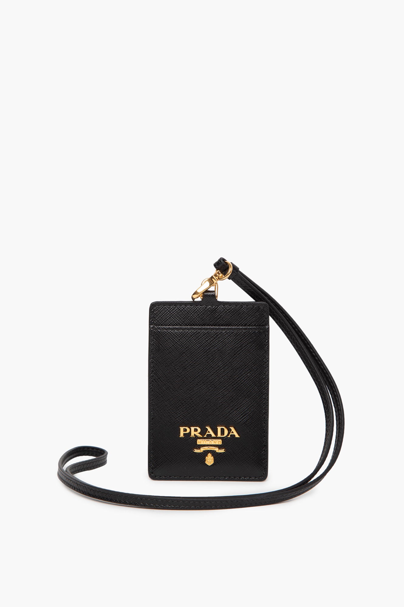 Prada Black Saffiano Name Tag