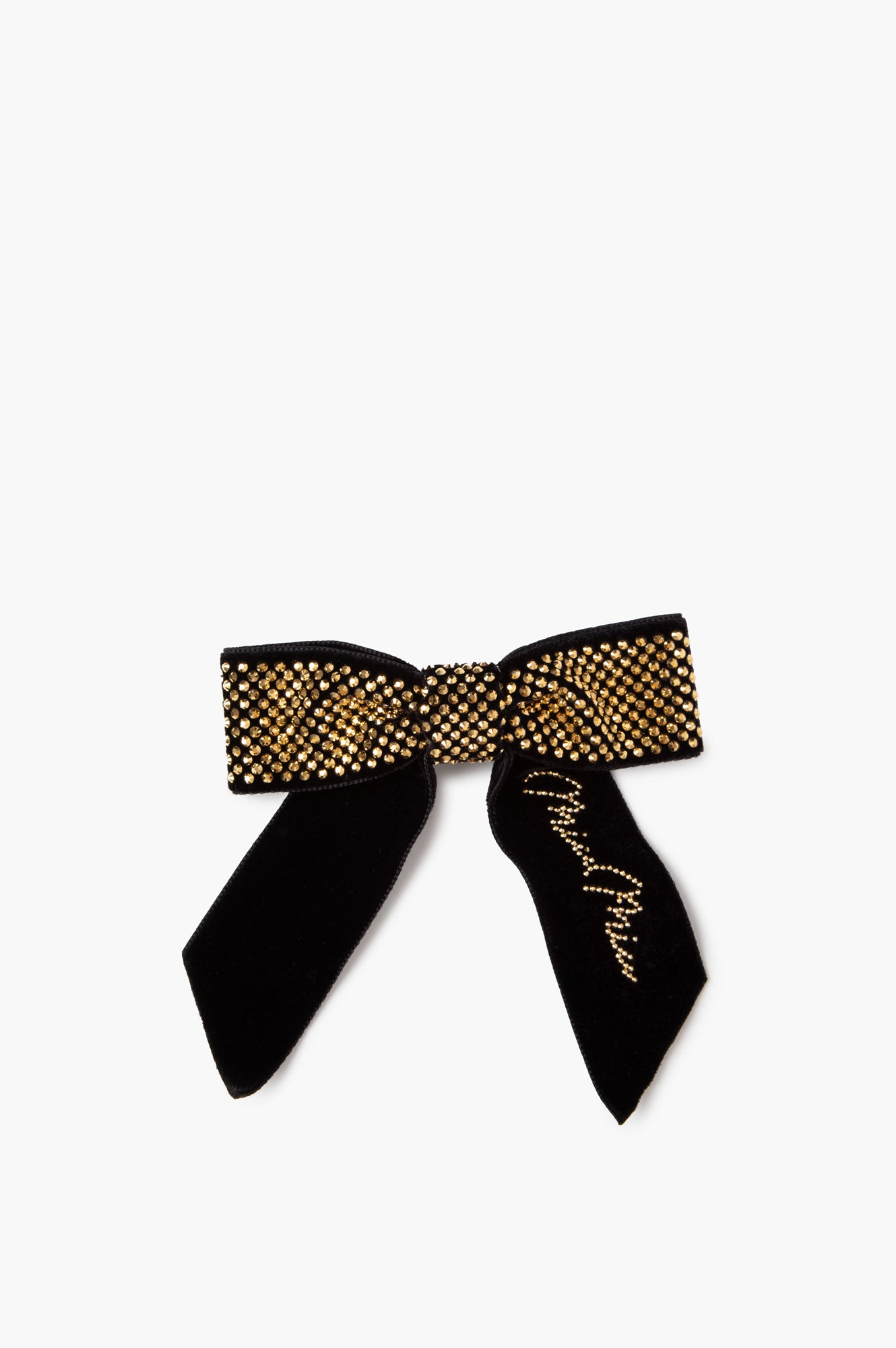 Miu Miu Black Crystal Embellished Hair Clip