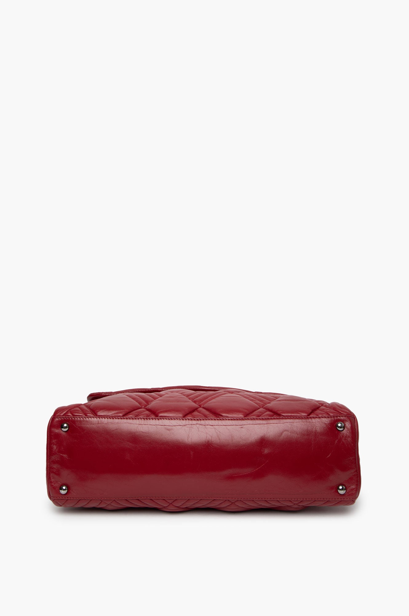 Chanel Lambskin In And Out Maxi Flap Red Shoulder Bag