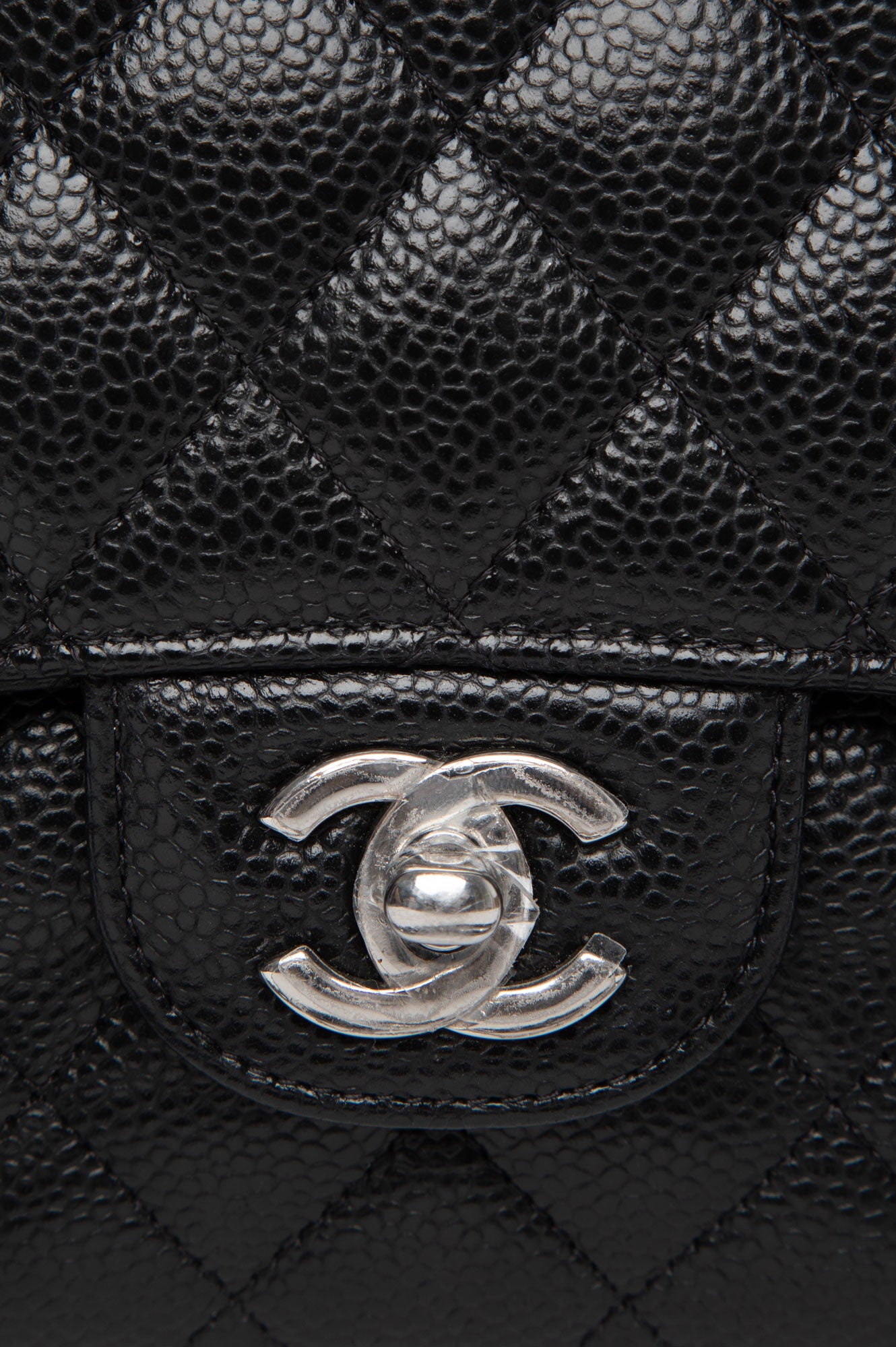 Chanel 2022 Black Caviar Classic Double Flap SHW