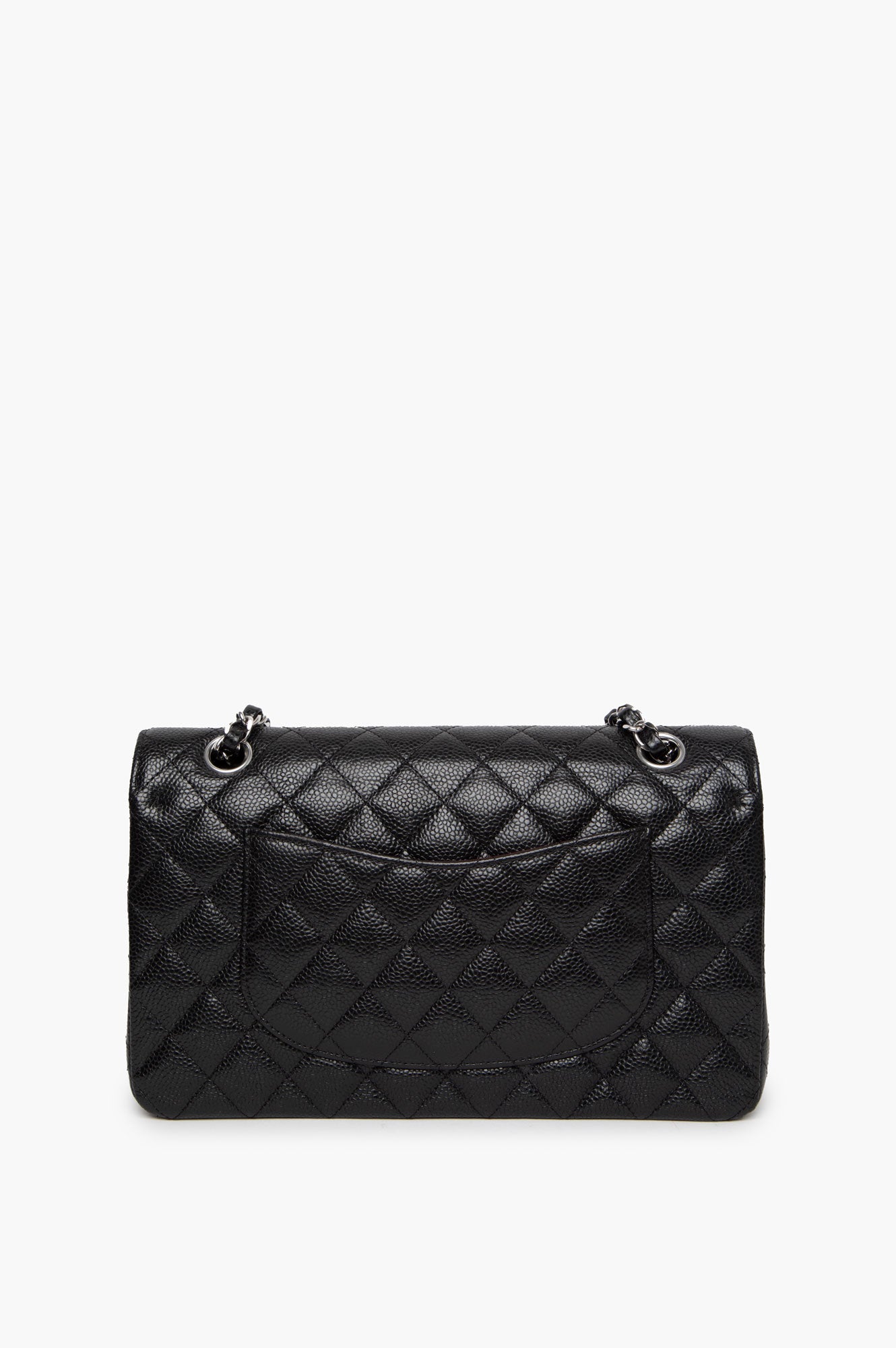 Chanel 2022 Black Caviar Classic Double Flap SHW