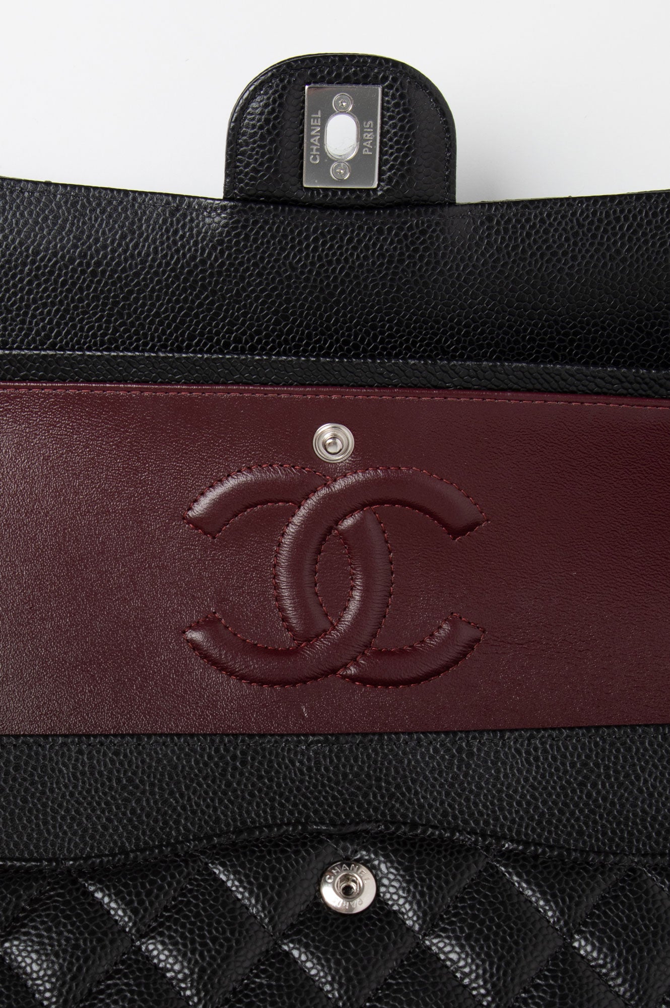 Chanel 2022 Black Caviar Classic Double Flap SHW