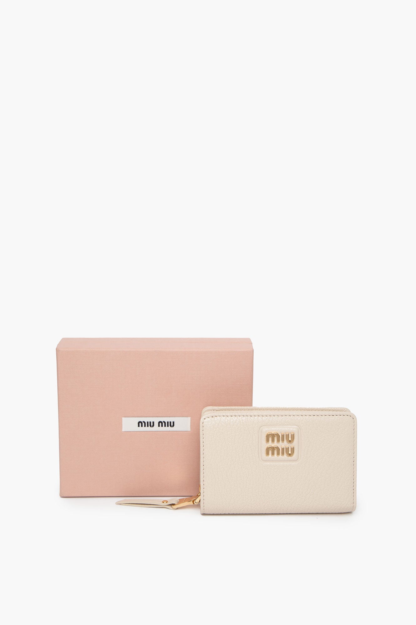 Miu Miu White Bifold Wallet