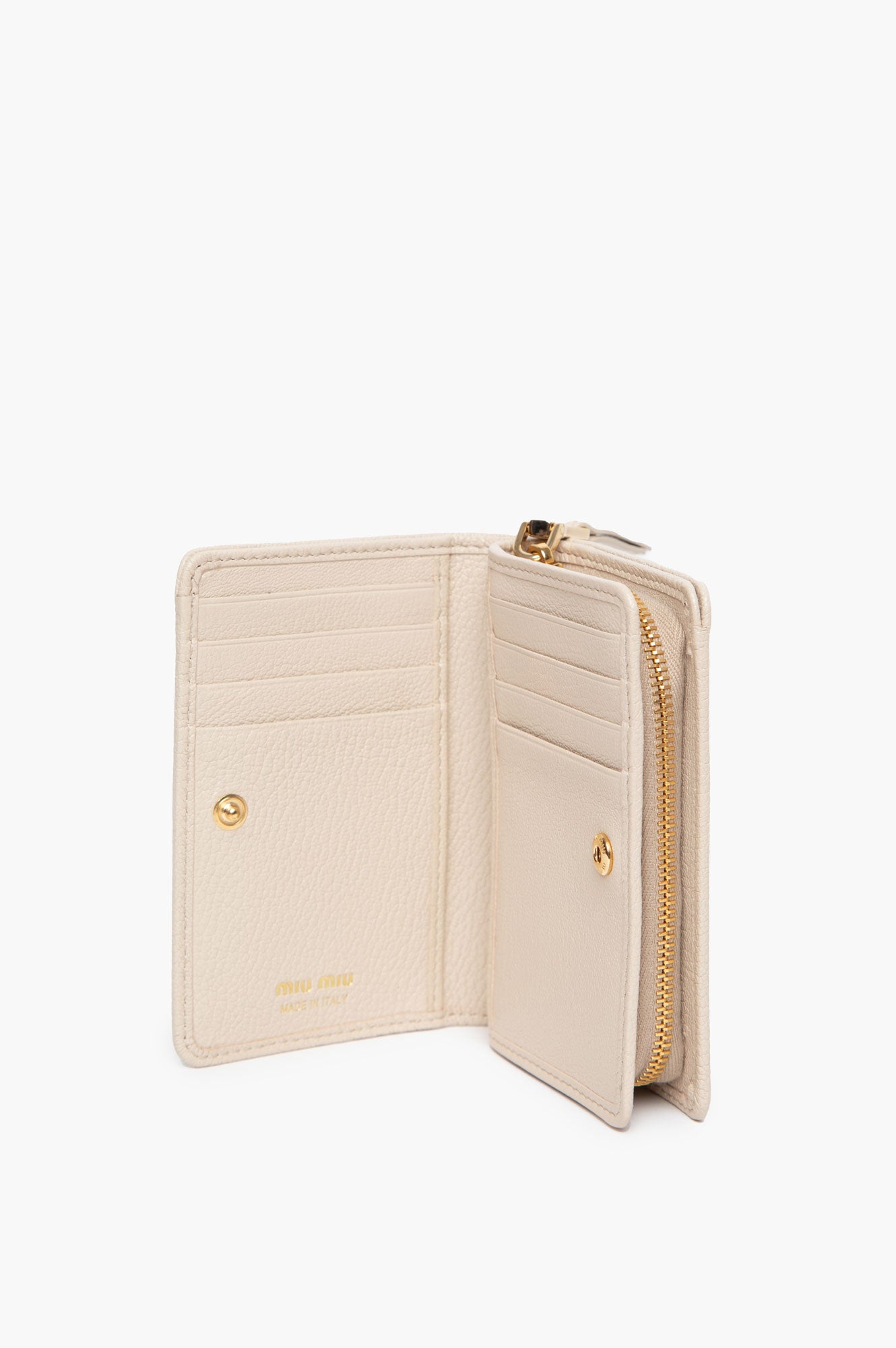 Miu Miu White Bifold Wallet