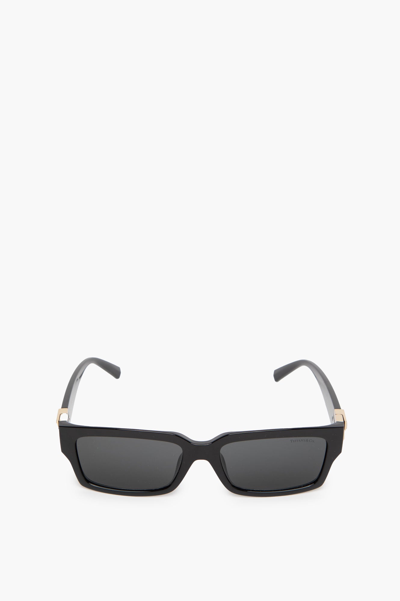 Tiffany Black Frame With Gold T logo Sunglasses