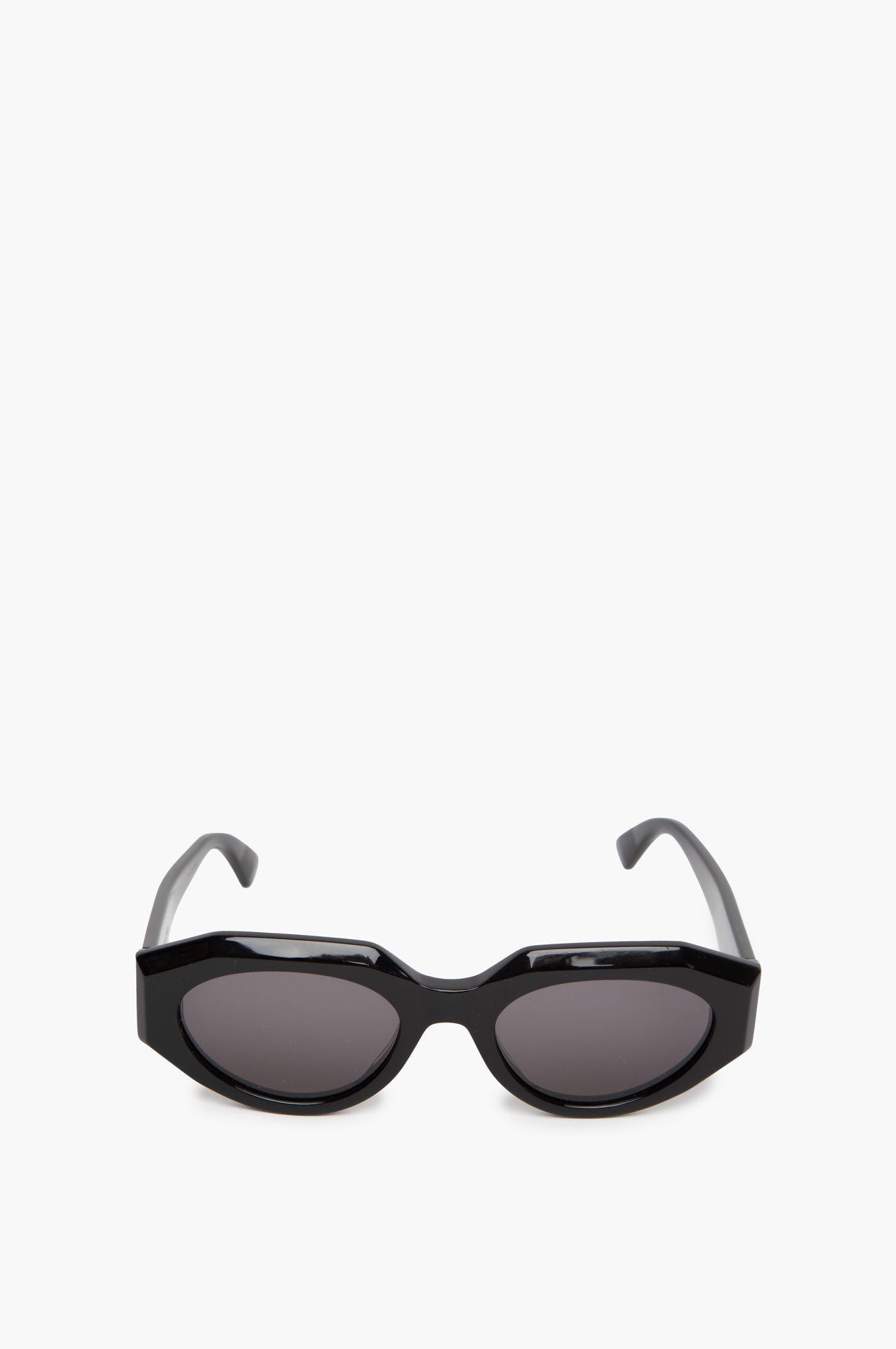 Bottega Veneta Black Oval Sunglasses