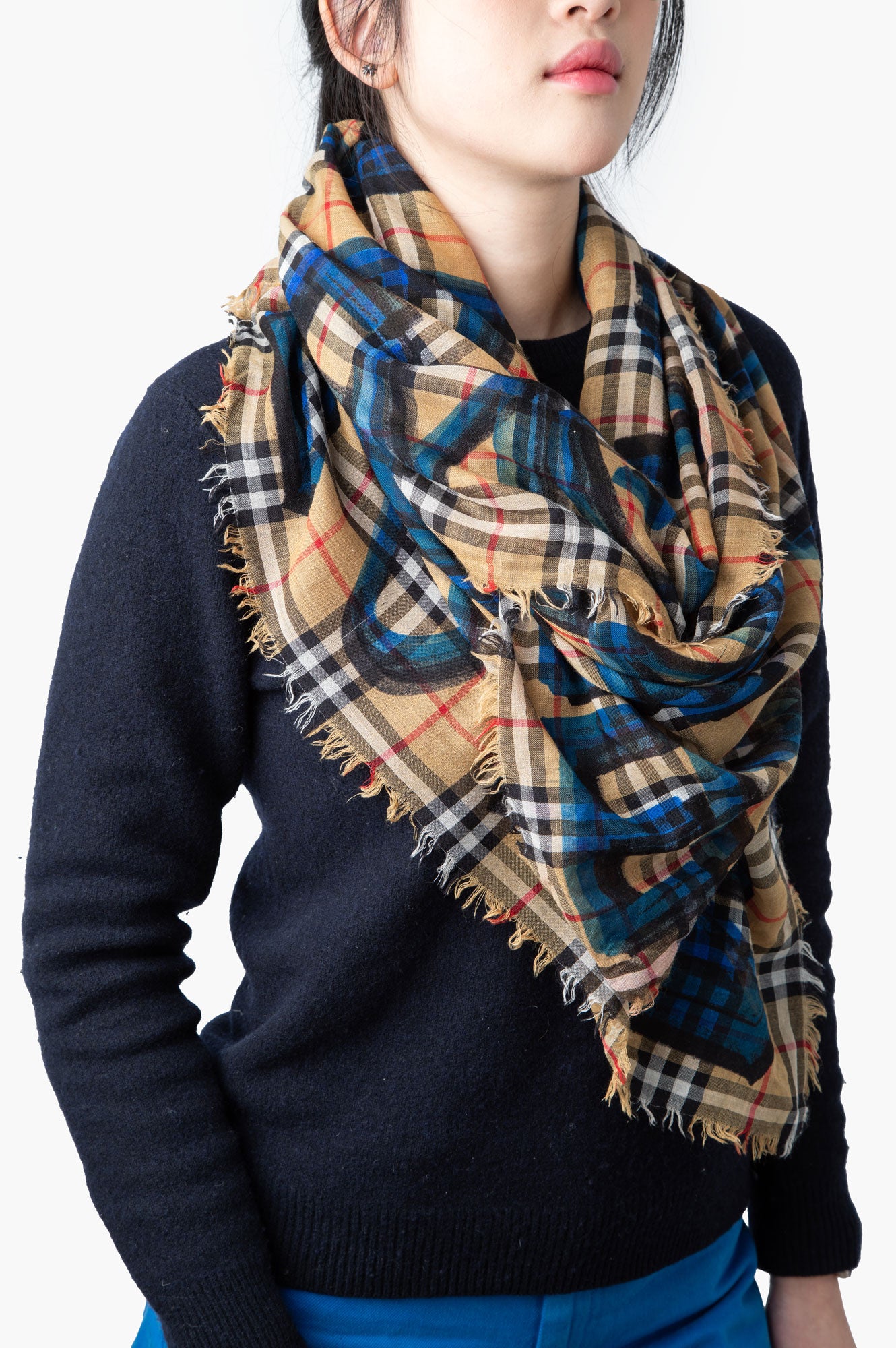 Burberry Check Cashmere and Silk Scarf