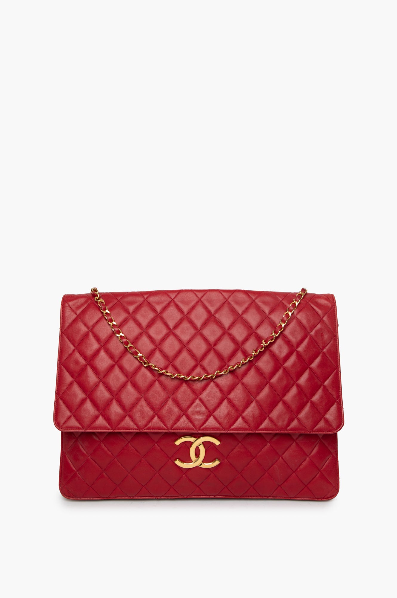 Chanel Vintage Red Classic 3 Way Flap Bag