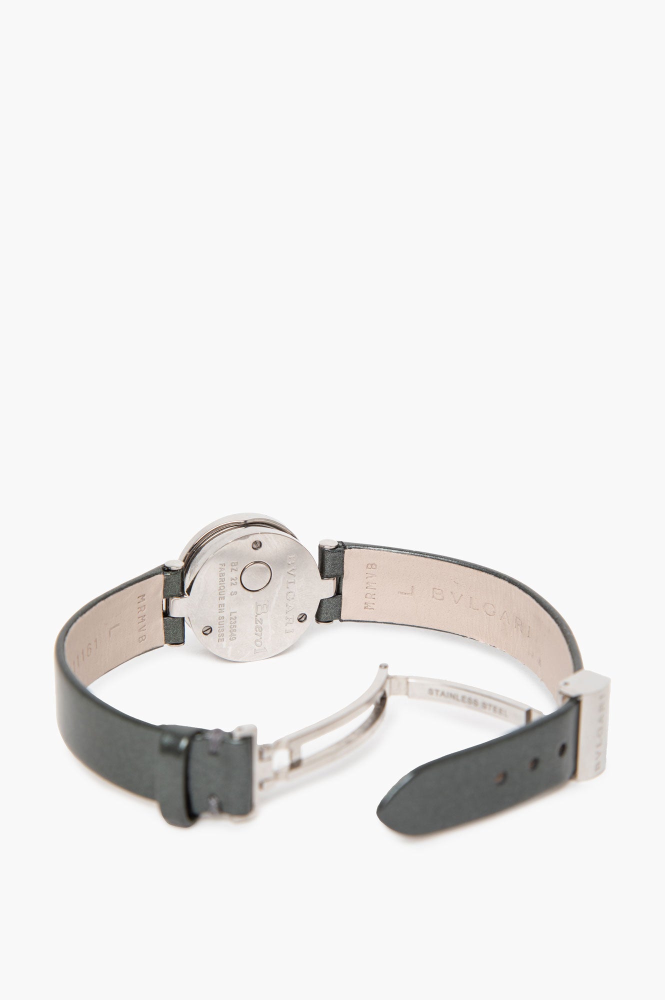 Bvlgari B.zero1 BZ22S Stainless Steel and Leather Watch
