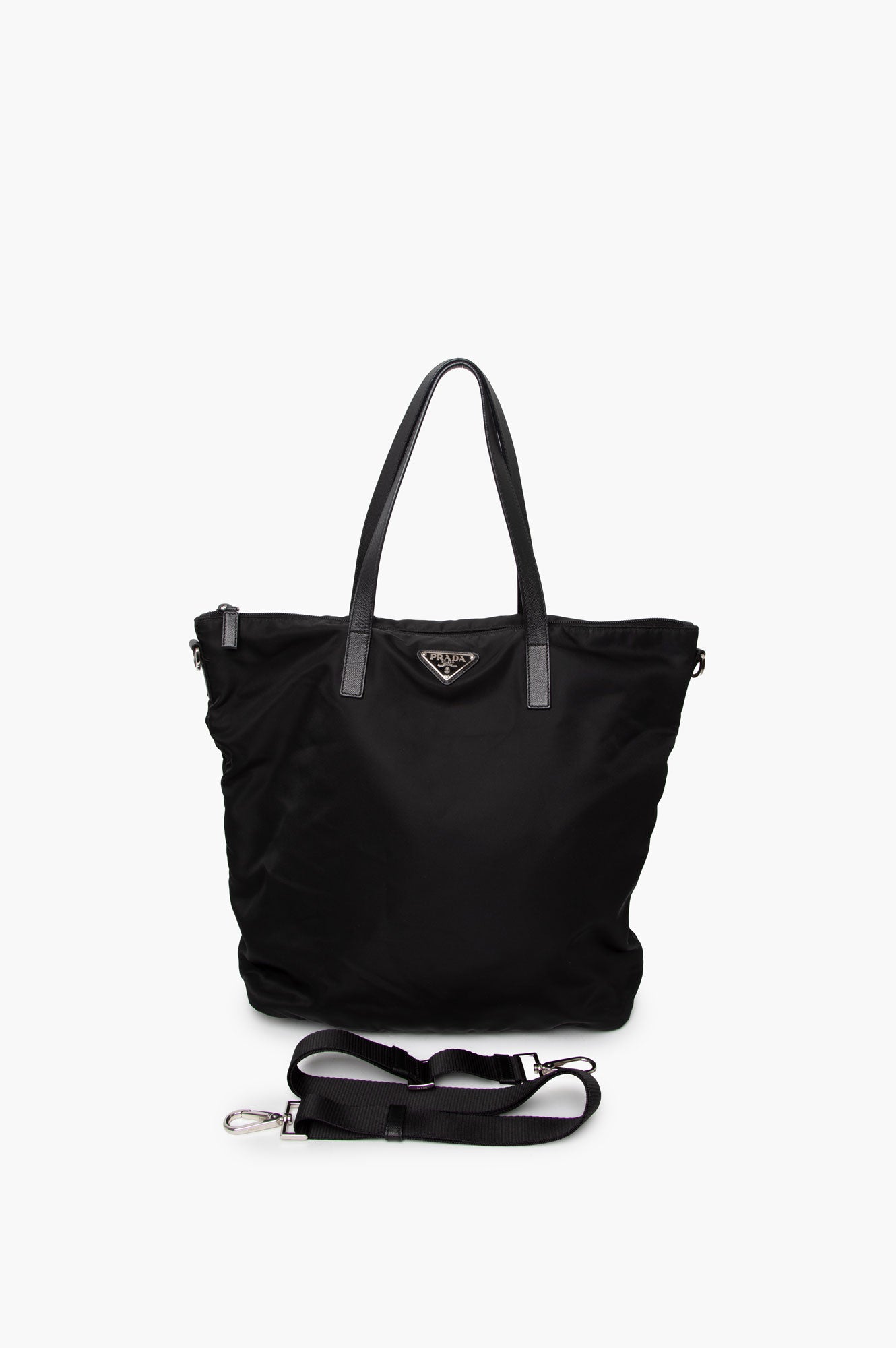 Prada Black Nylon Tote Bag