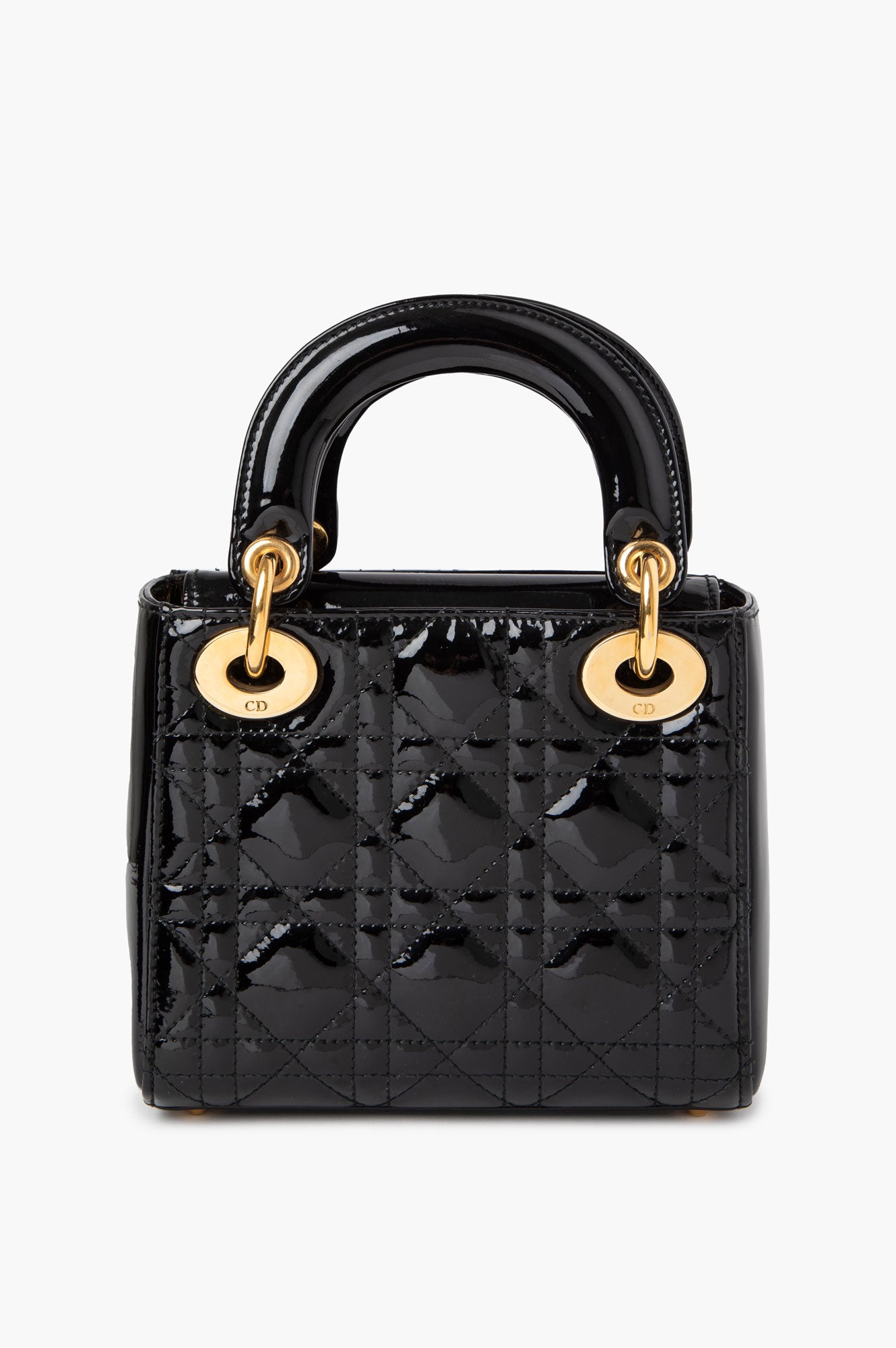 Christian Dior Black Patent Mini Lady Dior