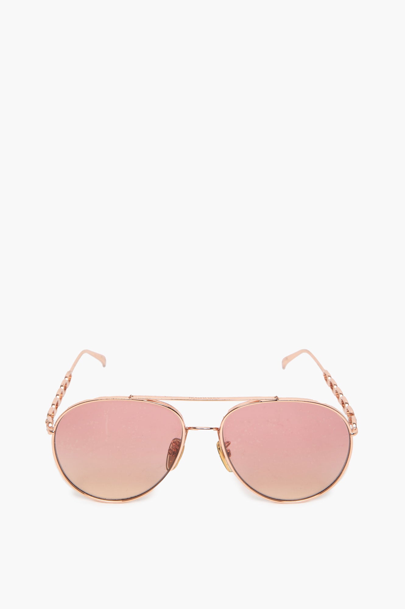 Louis Vuitton Rose Gold Aviator Sunglasses