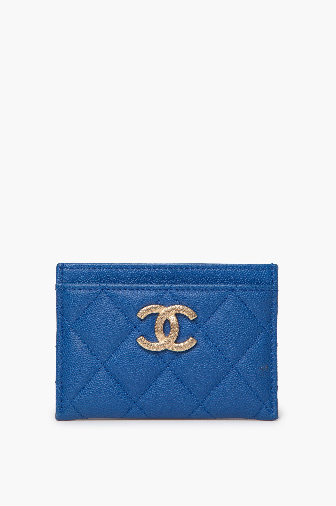 Chanel Blue Caviar Card Holder