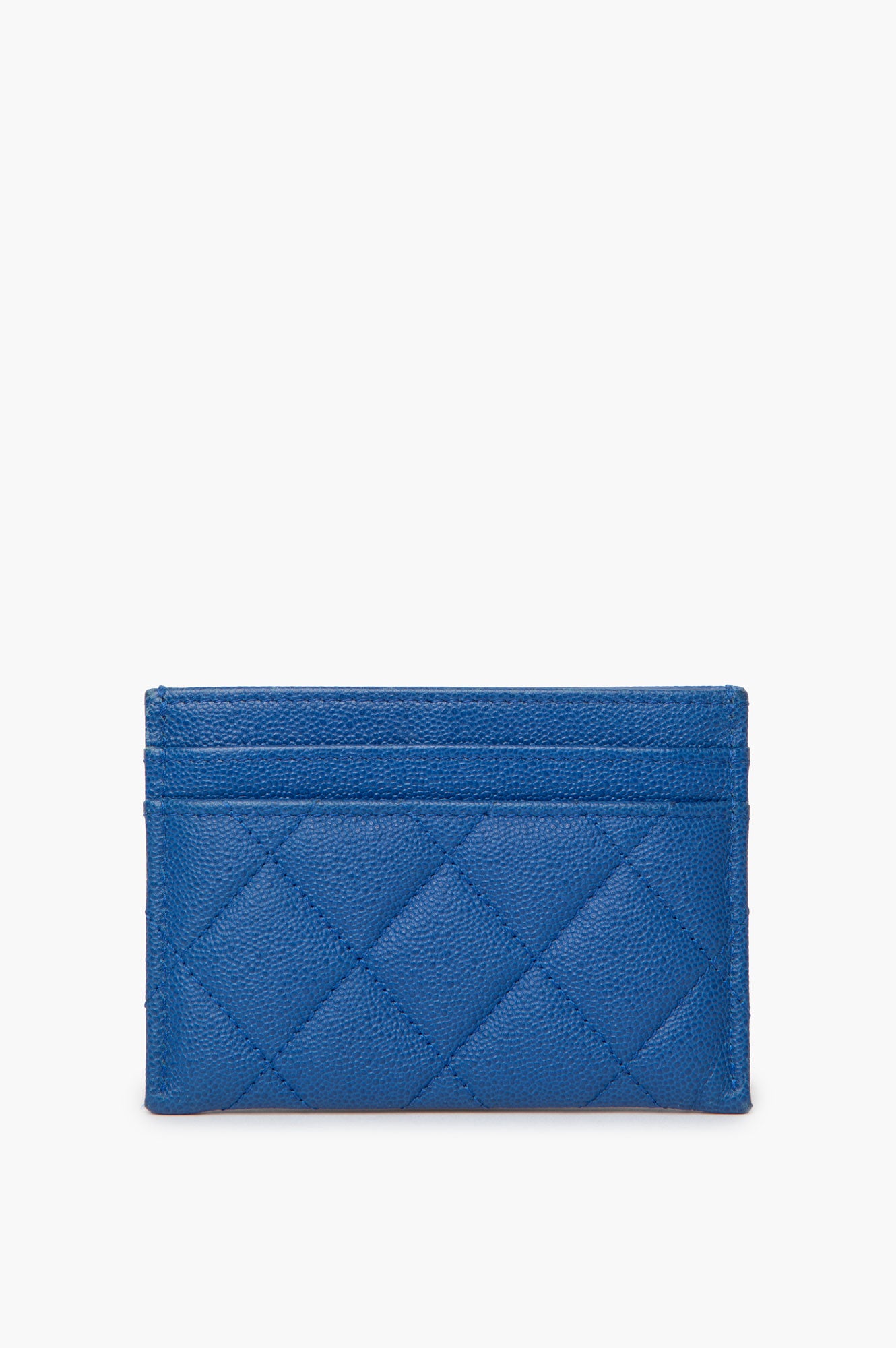 Chanel Blue Caviar Card Holder