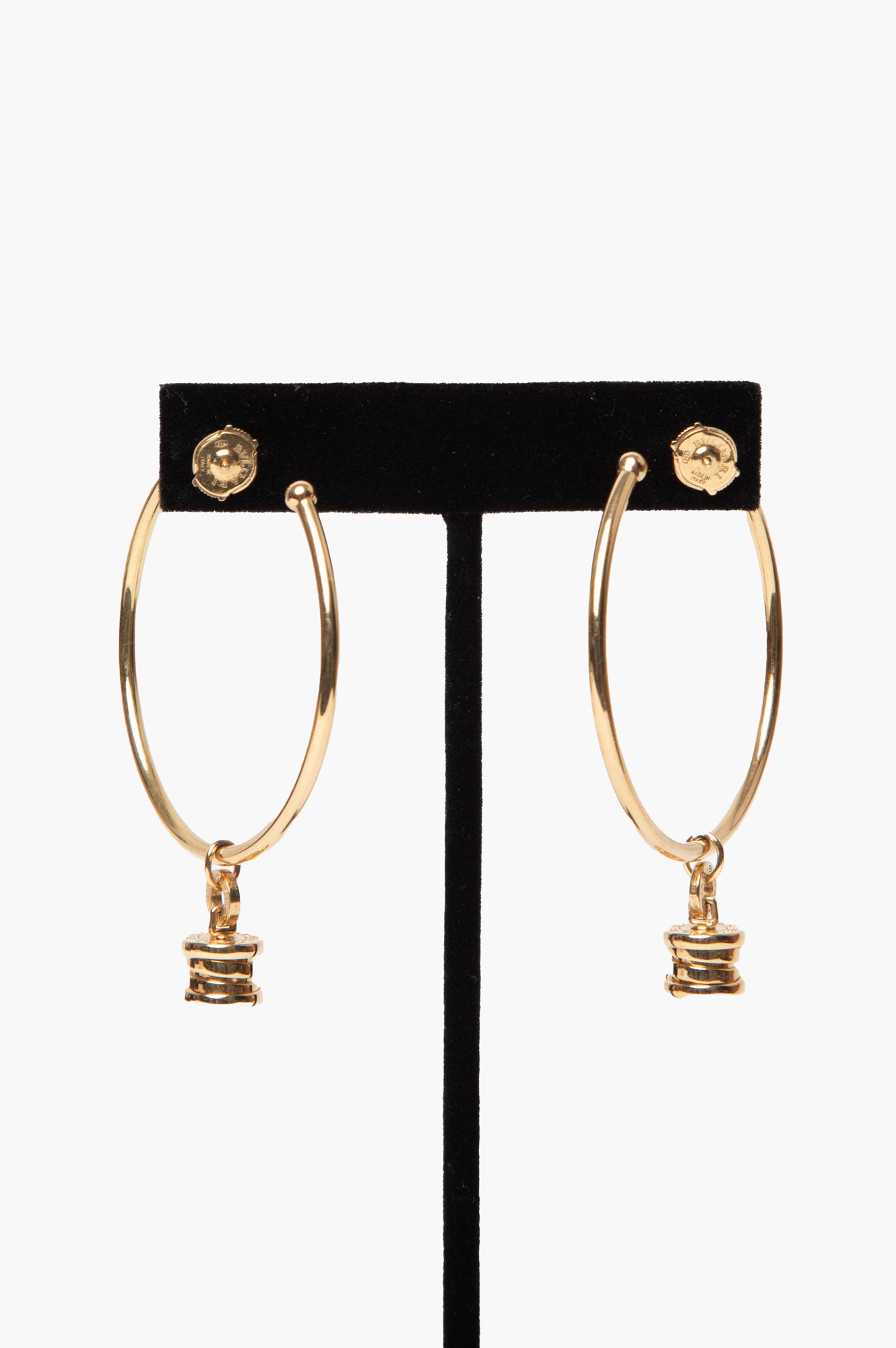 Bvlgari B Zero One 18K Gold Hoop Earrings