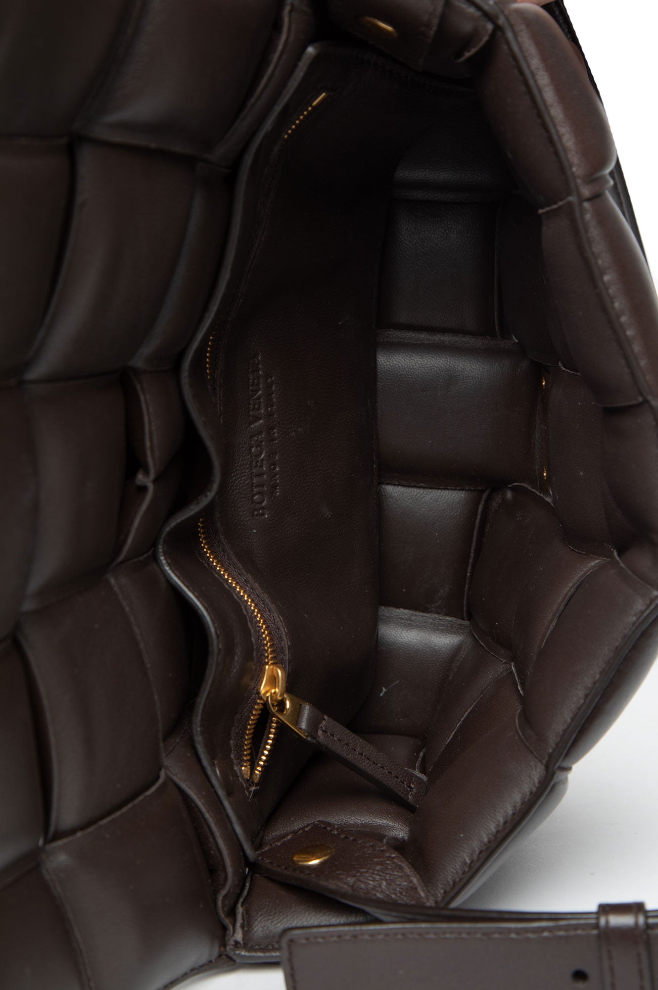 Bottega Veneta Dark Brown Fondant Padded Cassette