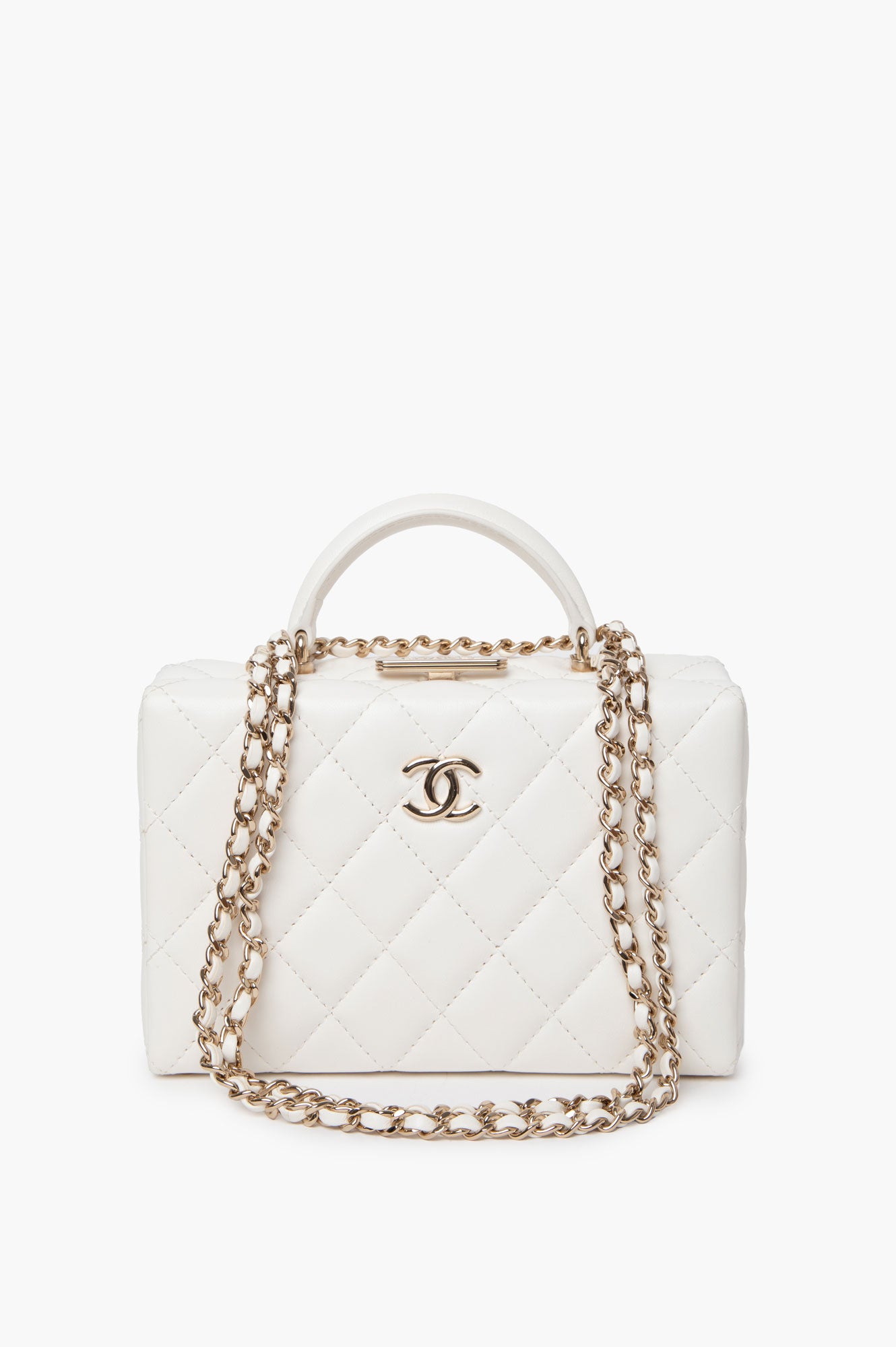 Chanel 2024 White Lambskin Vanity Bag