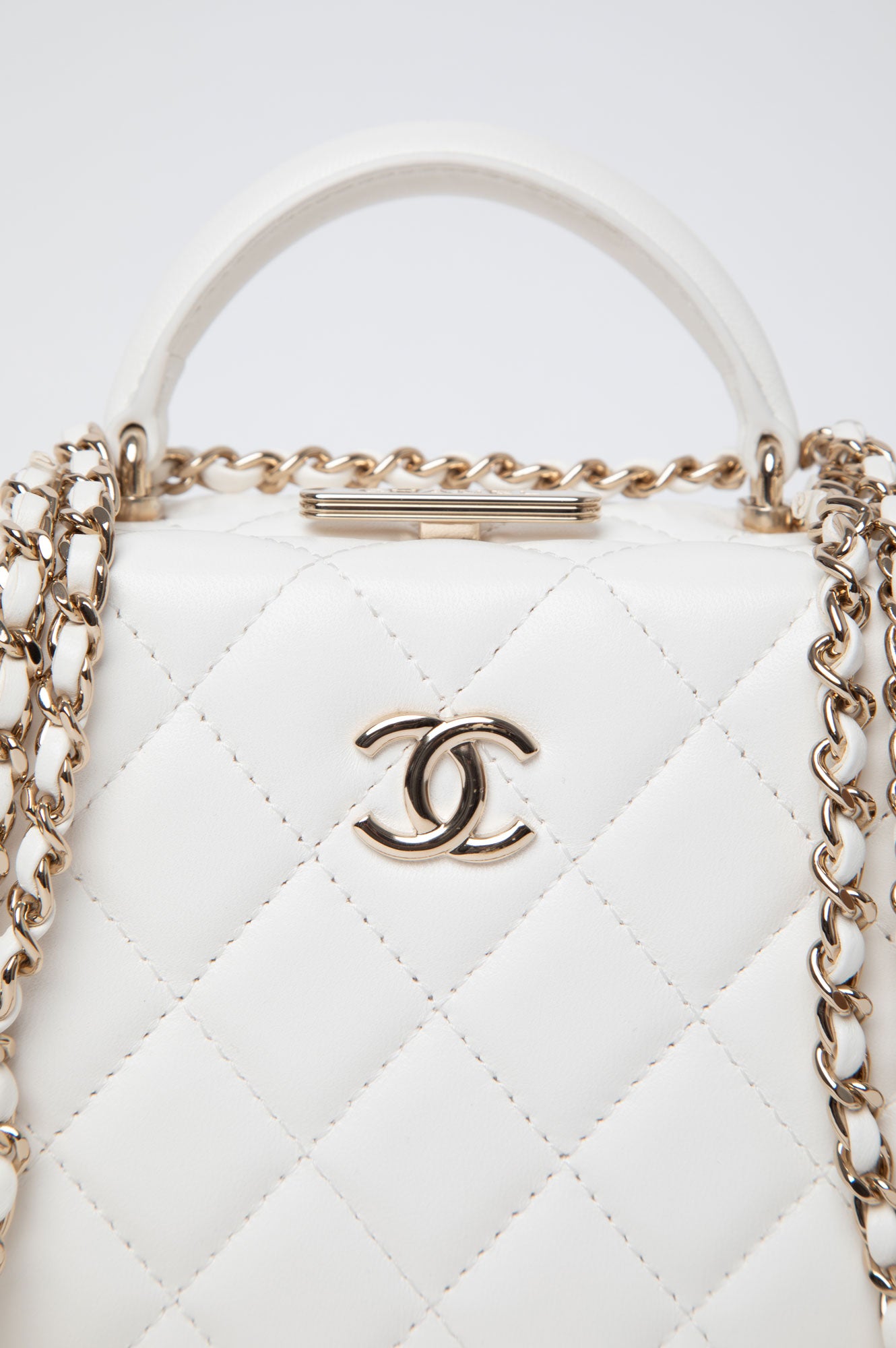 Chanel 2024 White Lambskin Vanity Bag