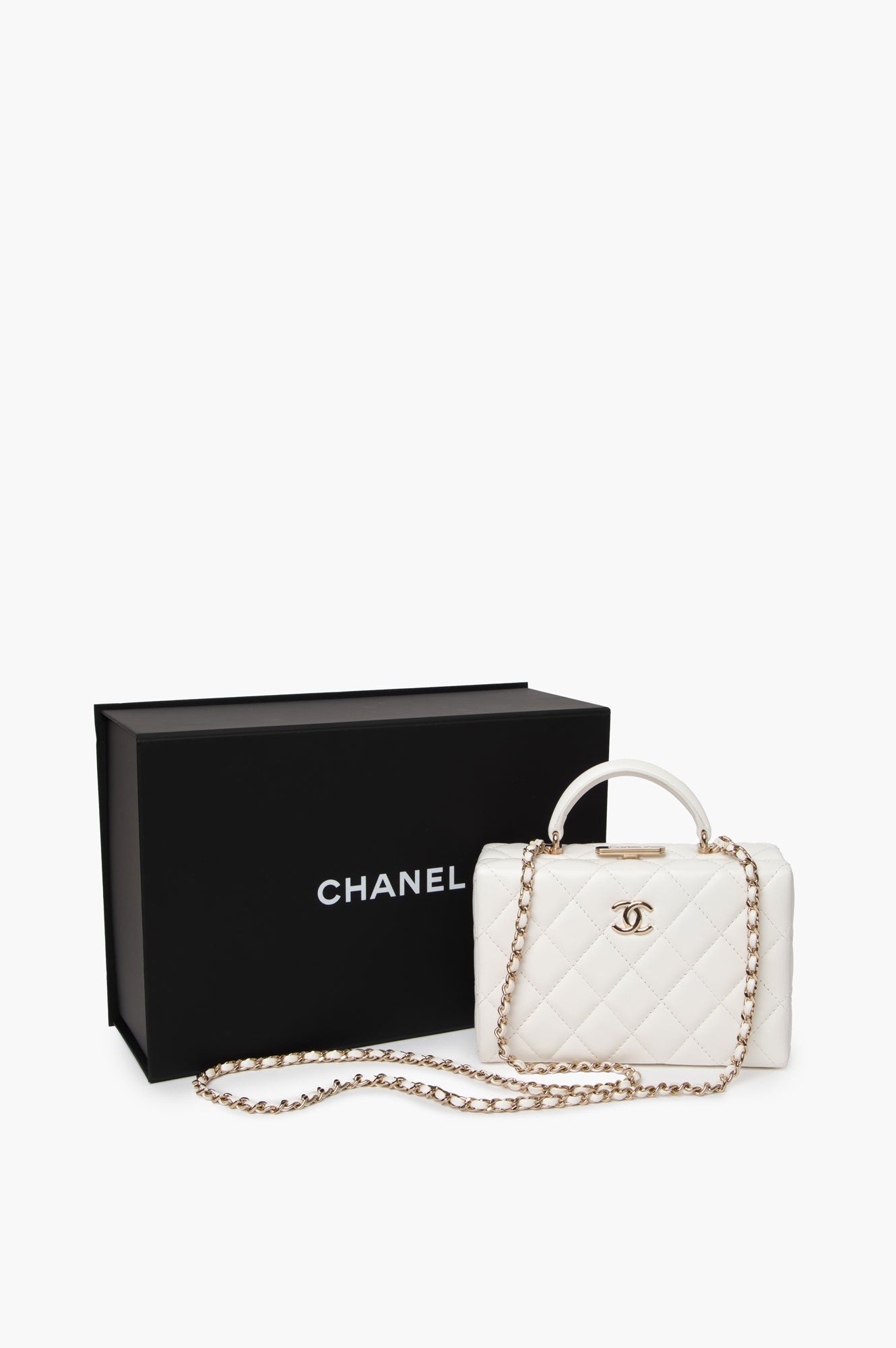 Chanel 2024 White Lambskin Vanity Bag