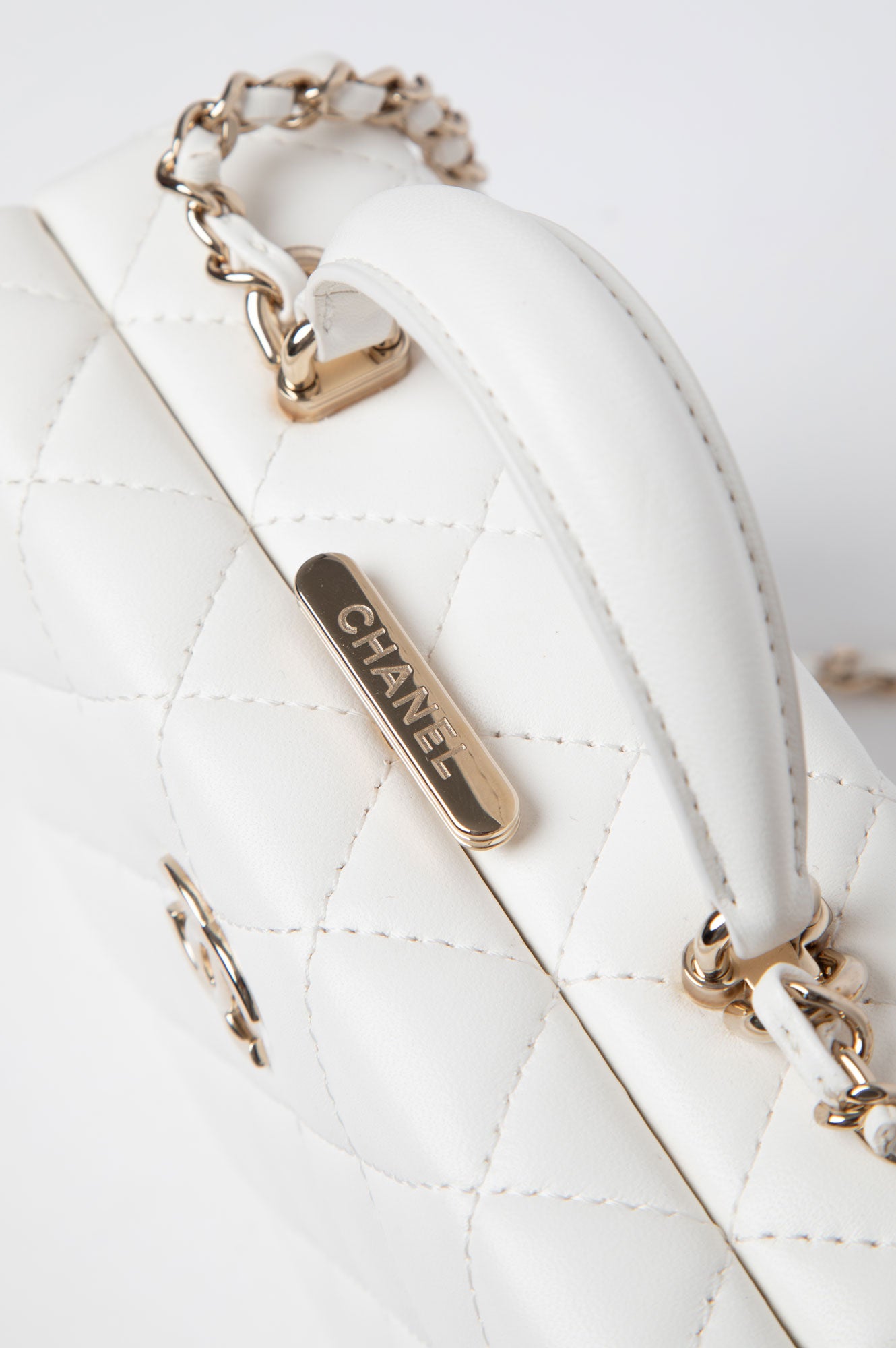 Chanel 2024 White Lambskin Vanity Bag