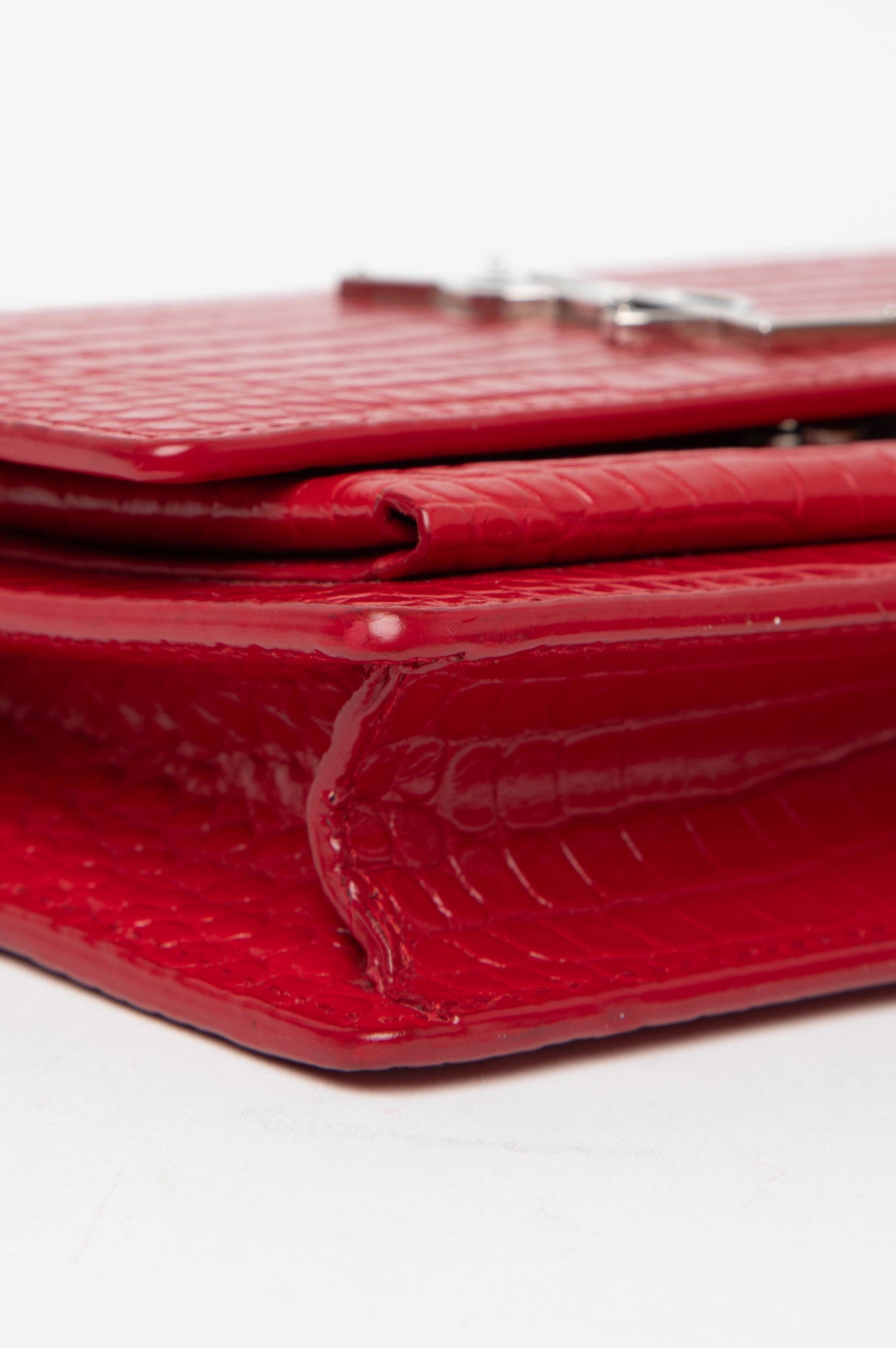 Saint Laurent Red Embossed Sunset in Small