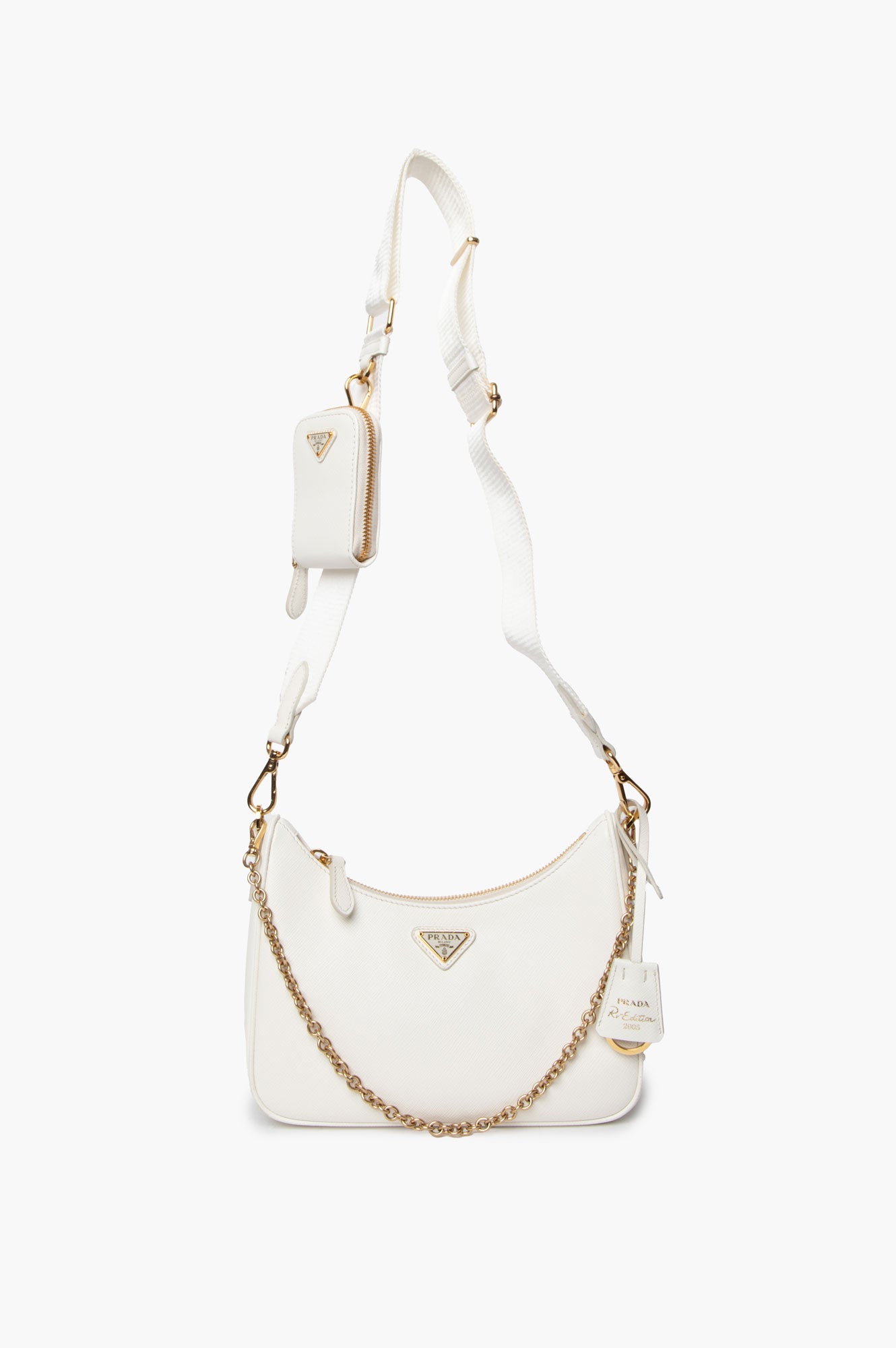 Prada Saffiano Re-edition White Bag