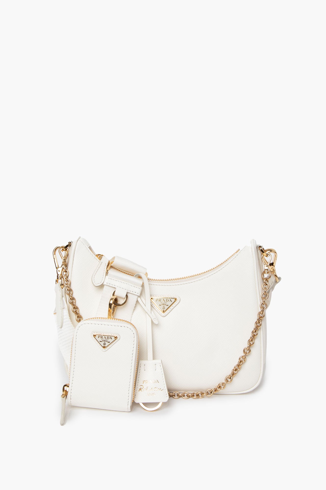 Prada Saffiano Re-edition White Bag