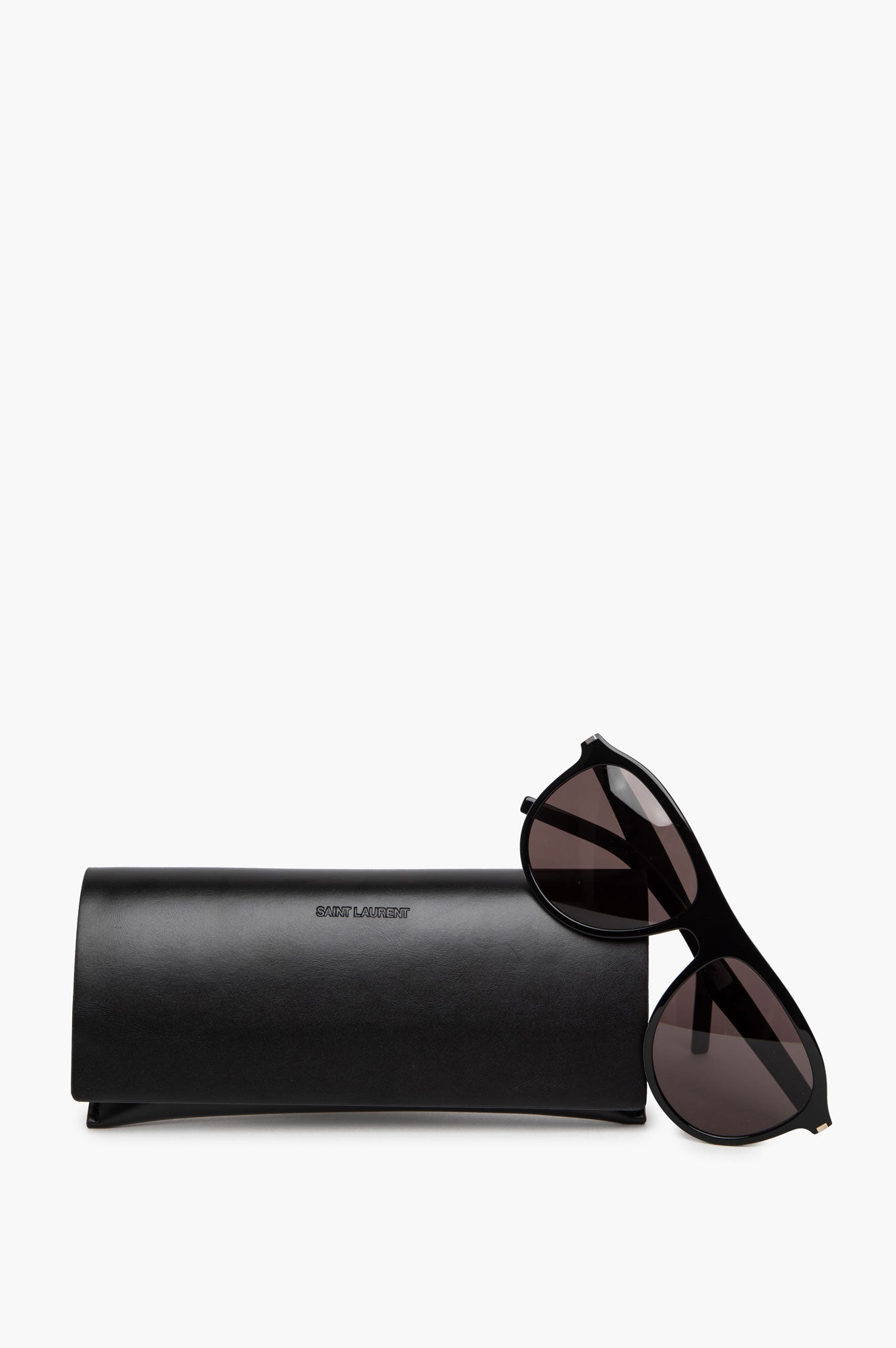 Saint Laurent Black Aviator Sunglasses