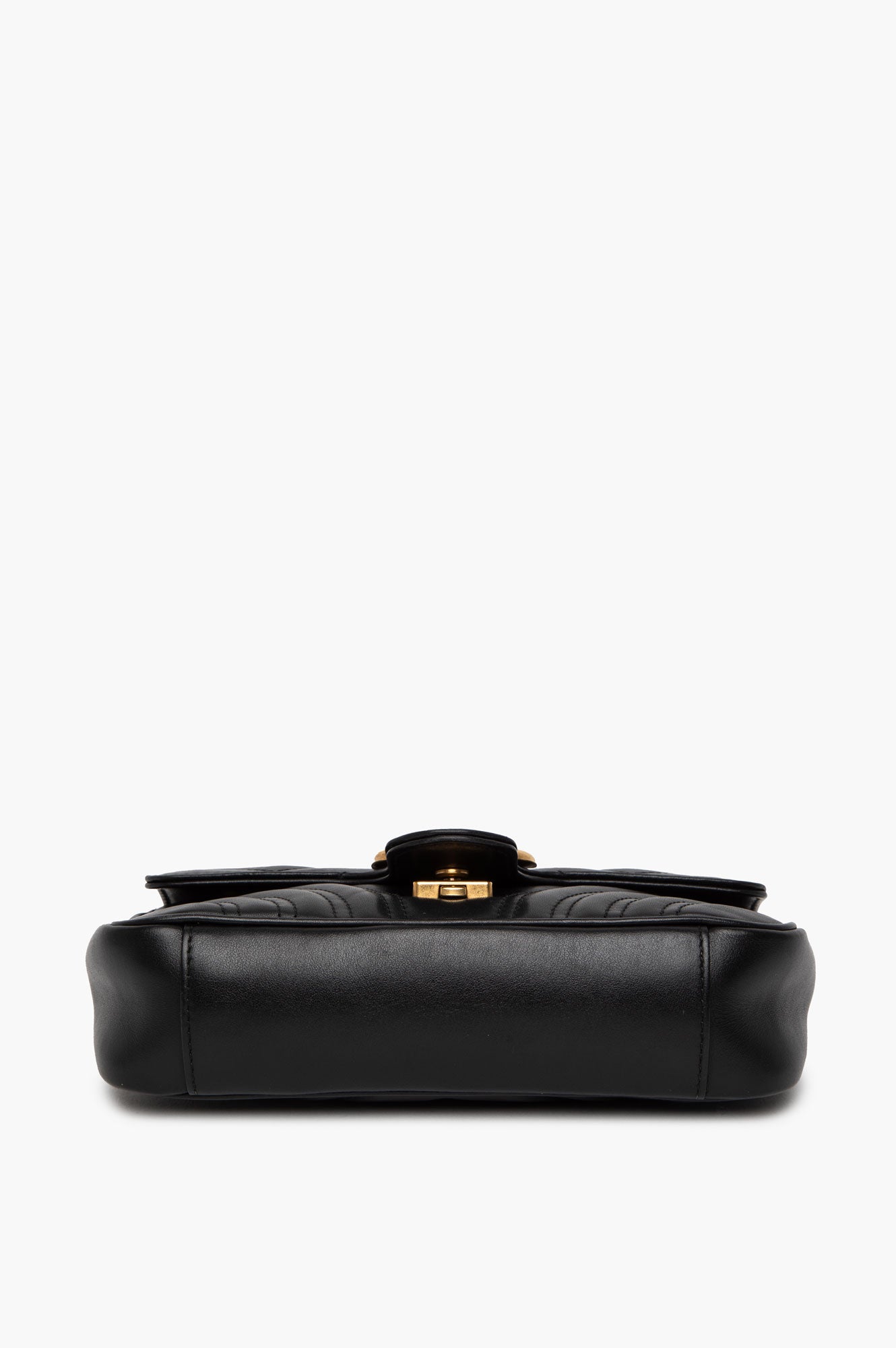 Gucci Small GG Marmont Black Leather Bag