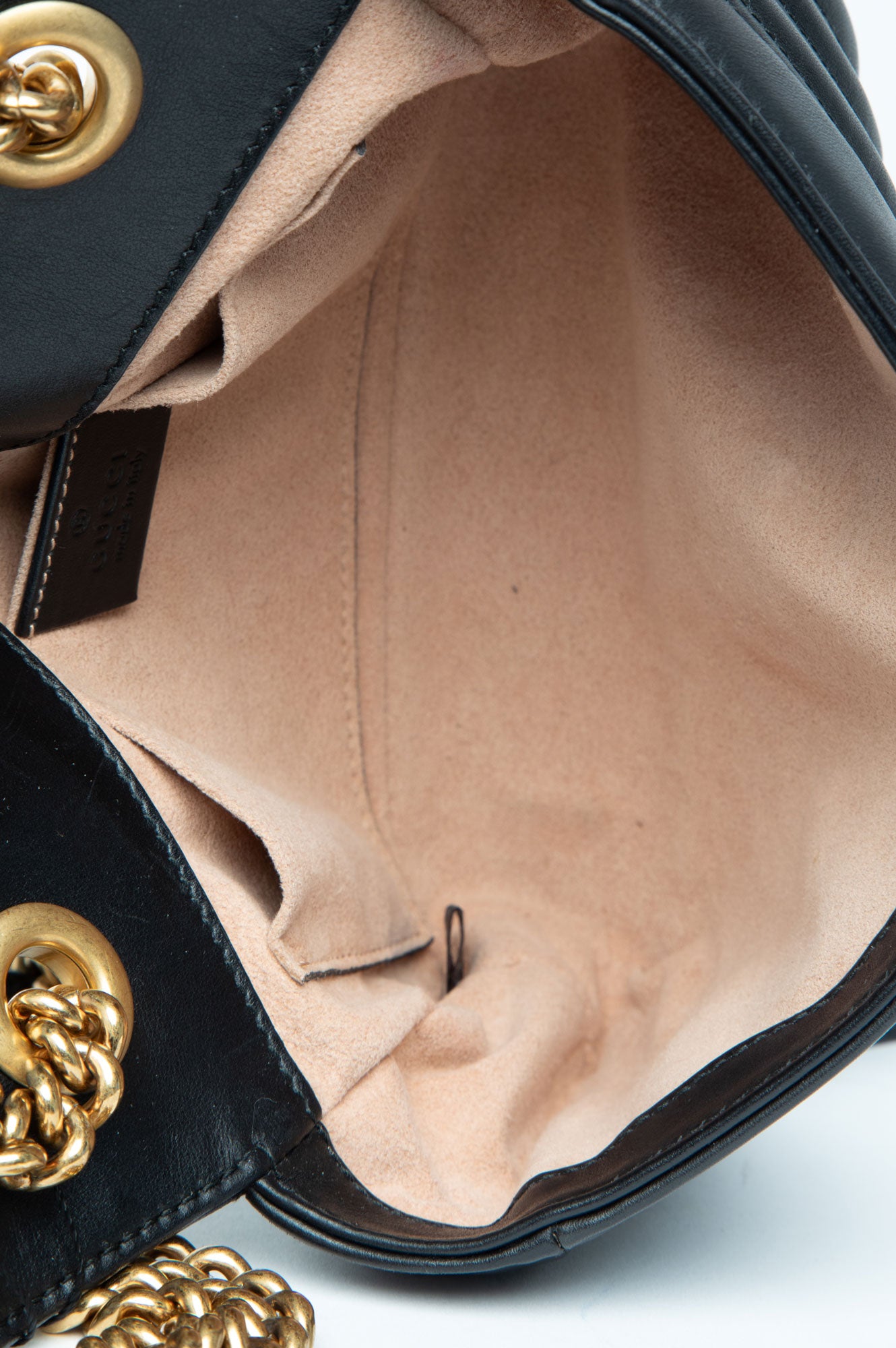 Gucci Small GG Marmont Black Leather Bag