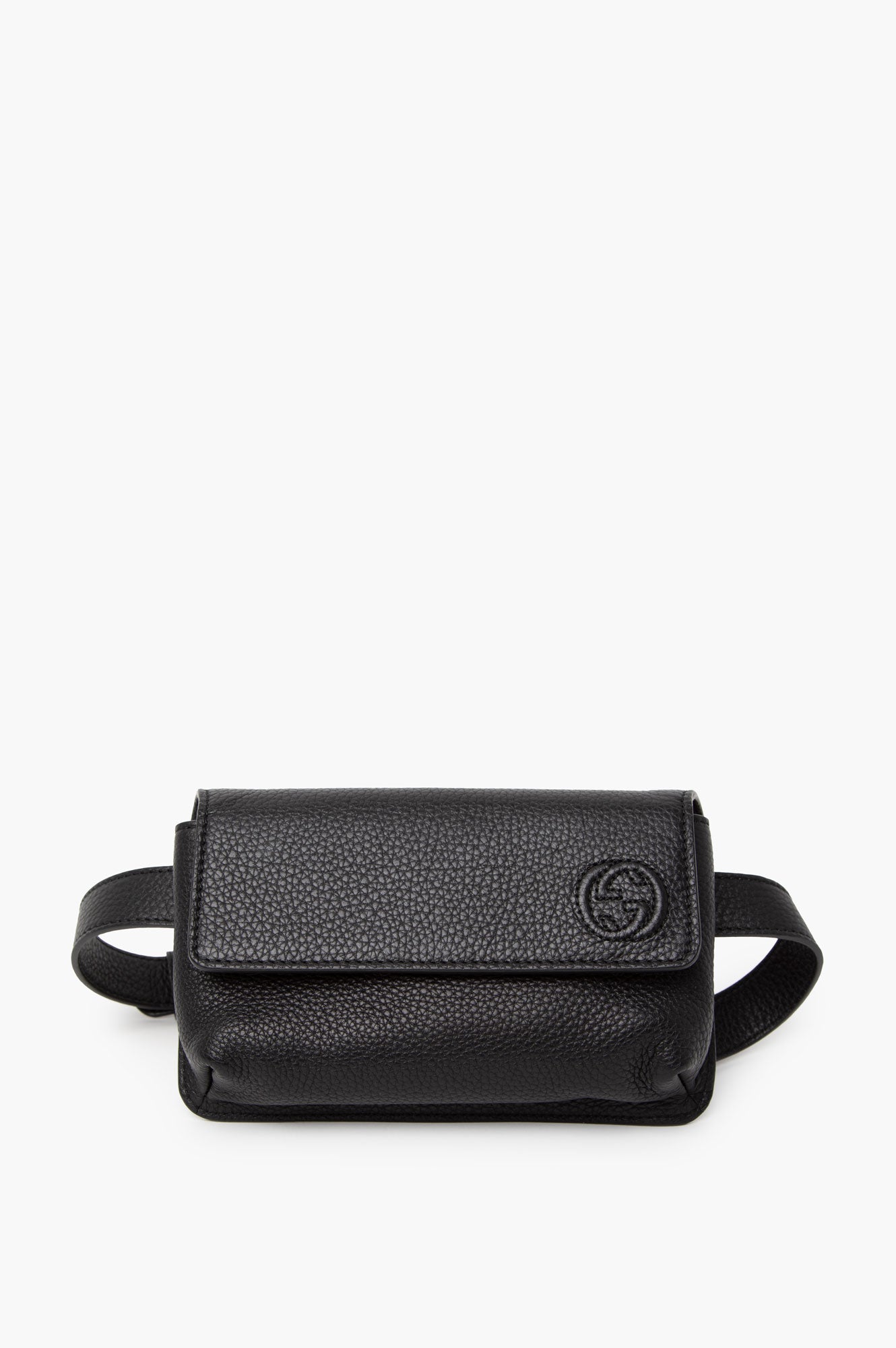 Gucci black leather belt on sale bag