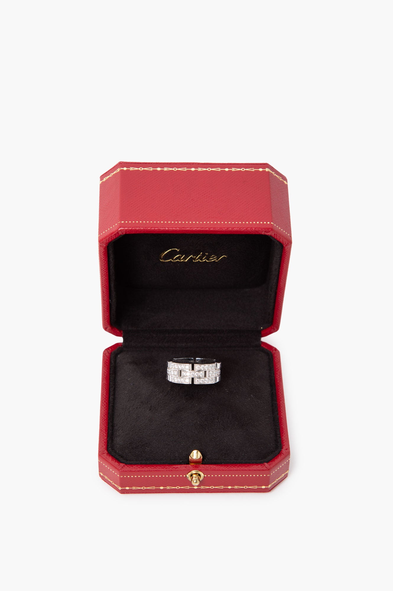 Cartier Maillon Panthère Ring White Gold Size 54