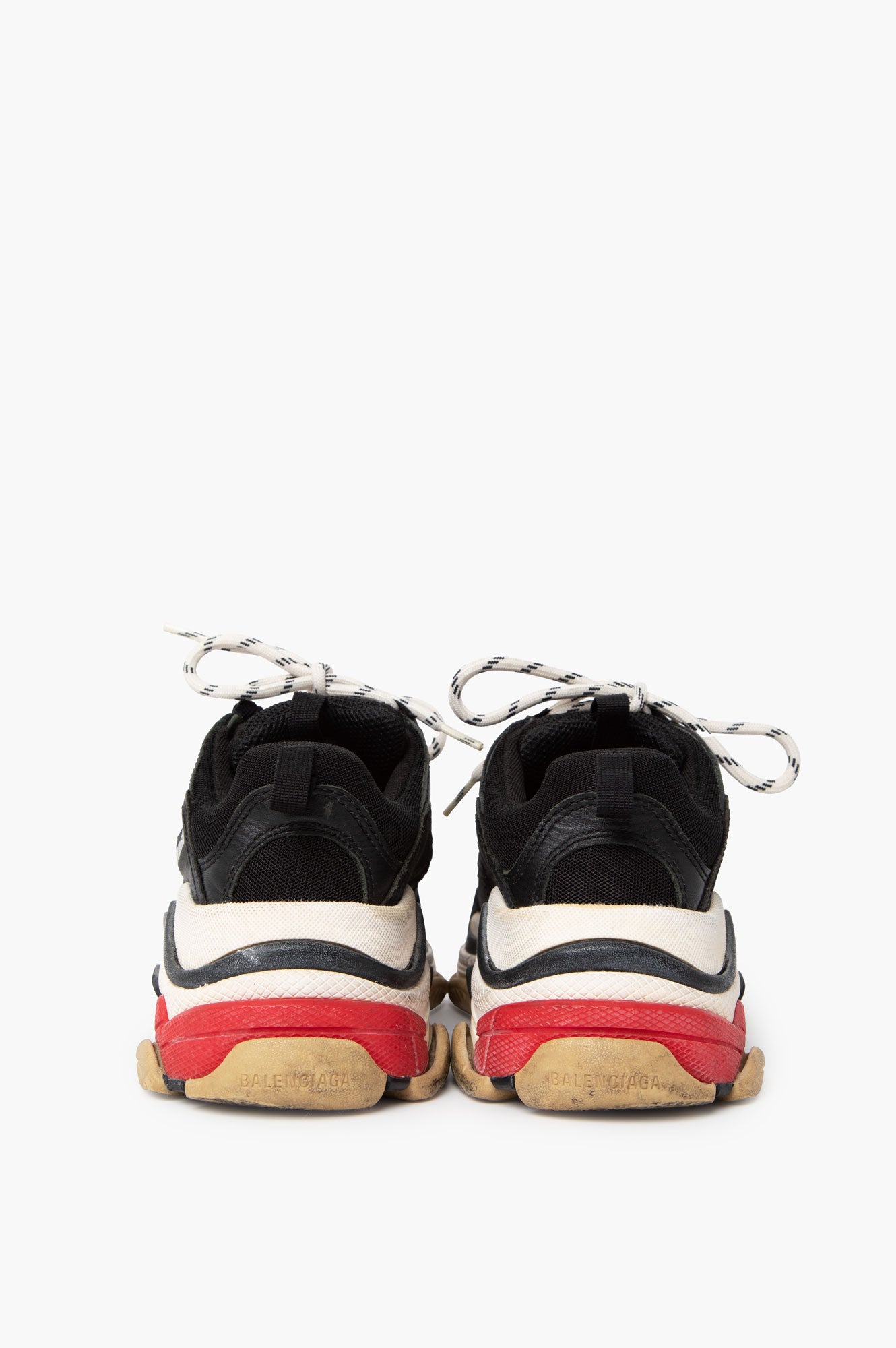 Balenciaga Triple S Mesh, Faux Suede and Faux Leather Sneakers Size 37C