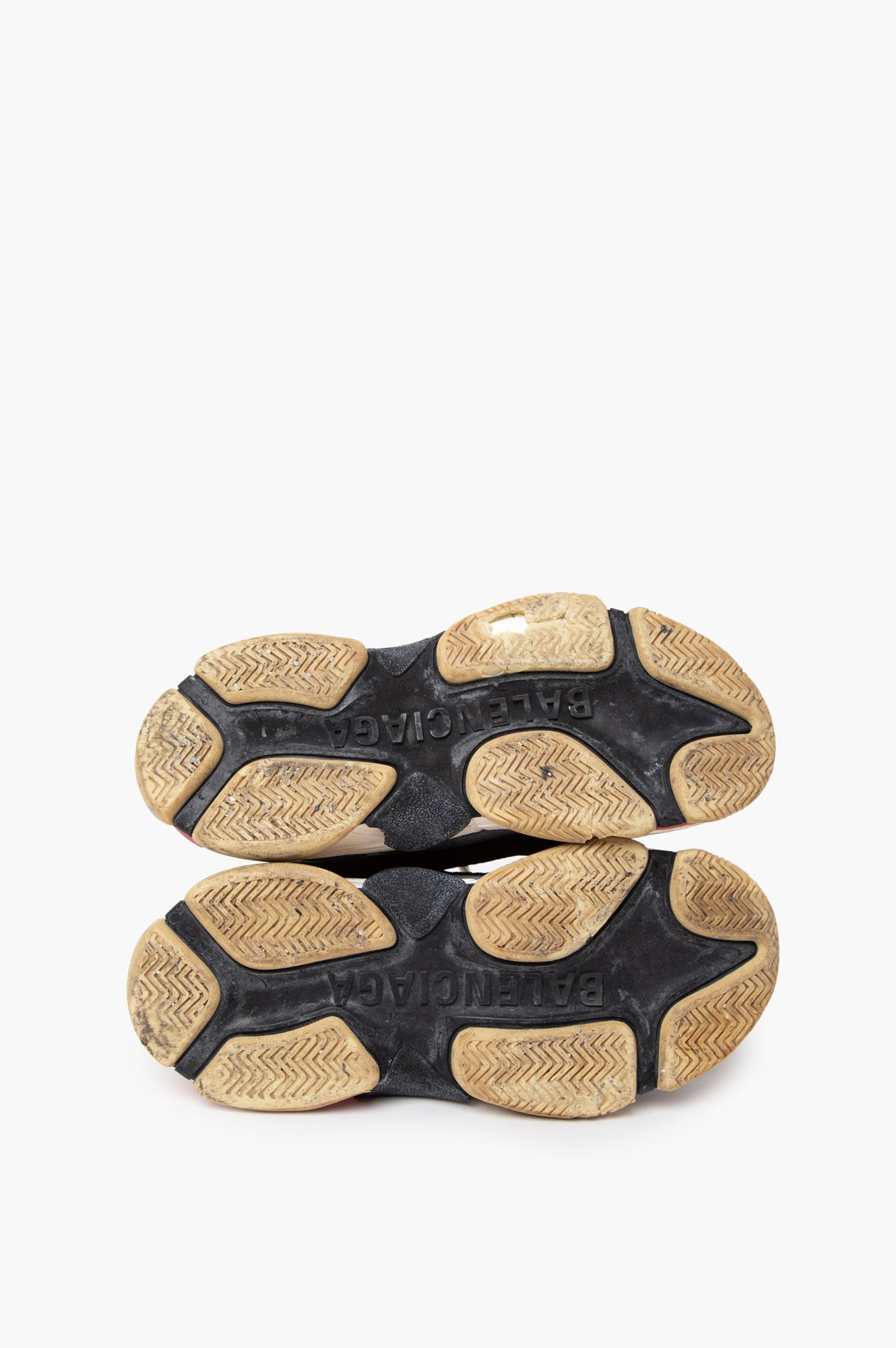 Balenciaga Triple S Mesh, Faux Suede and Faux Leather Sneakers Size 37C