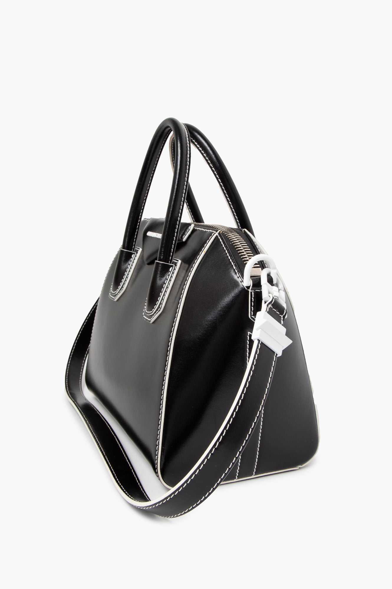 Givenchy Small Black Leather Contrast Stitching Antigona