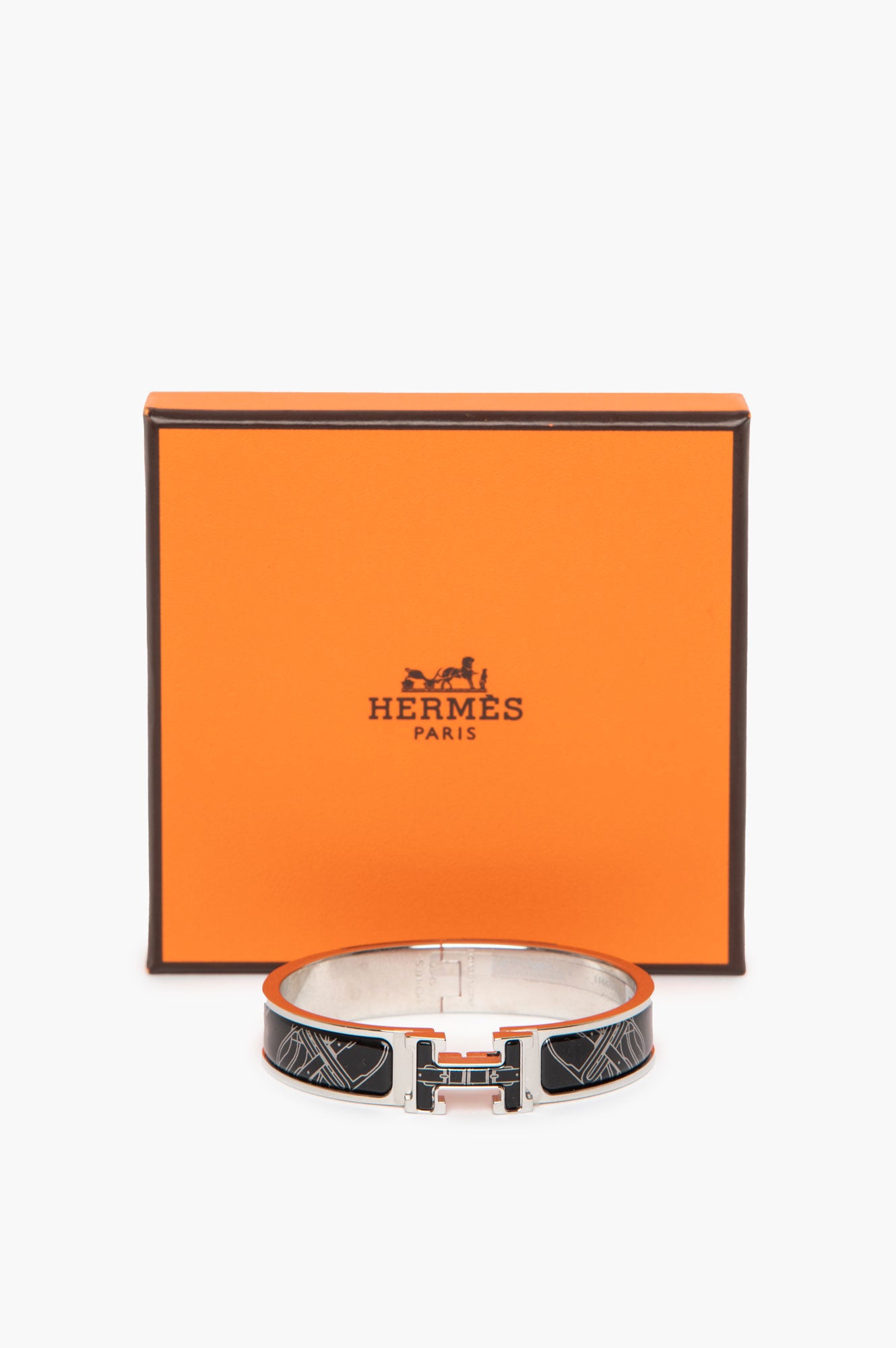 Hermes Clic H Mors a Jouets Pattern Bracelet Size PM