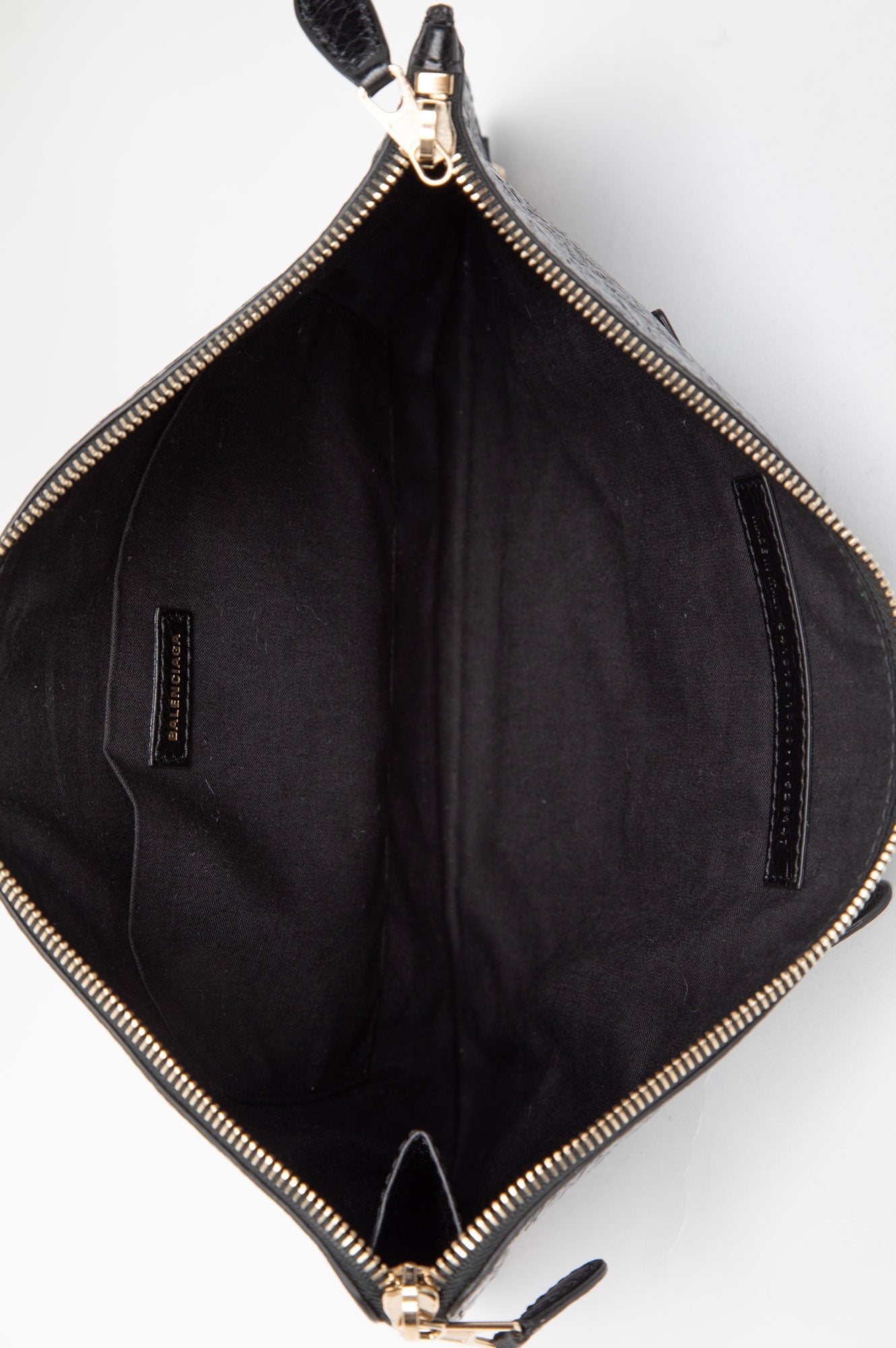 Balenciaga Black Motocross Clutch