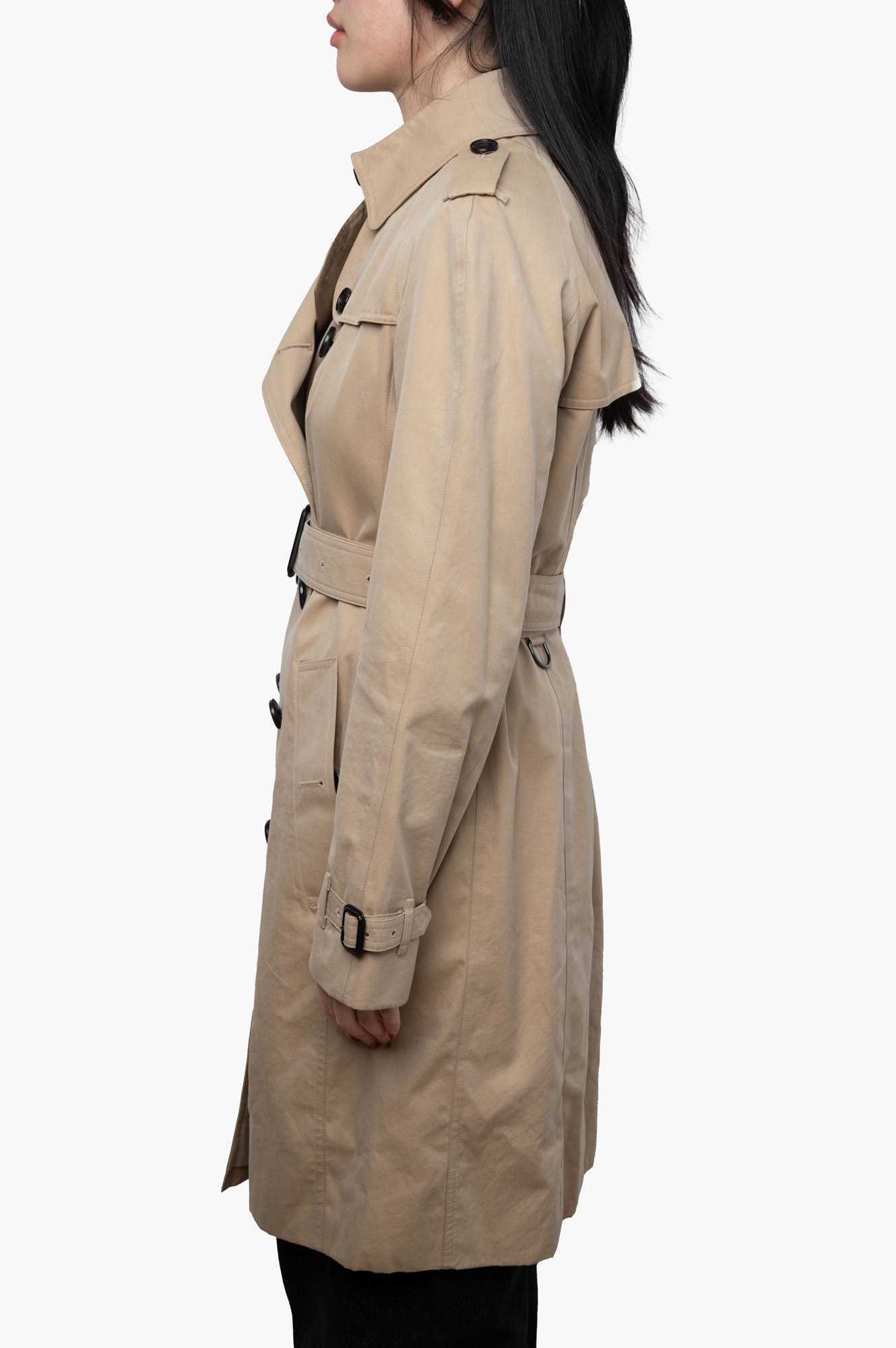 Burberry Beige Classic London Trench Coat Size 10