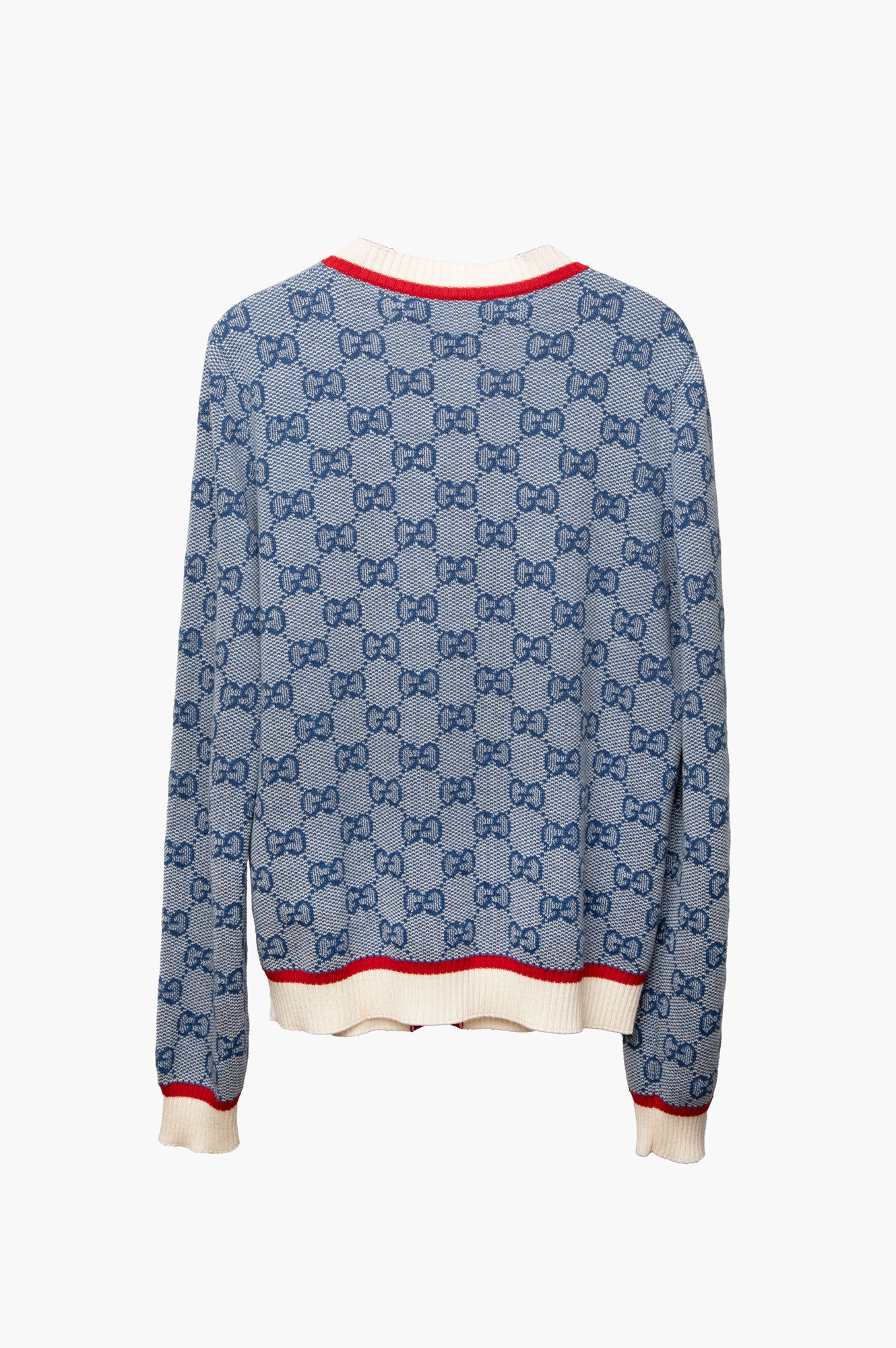 Gucci 2021 Blue GG Cardigan Sweater Size M