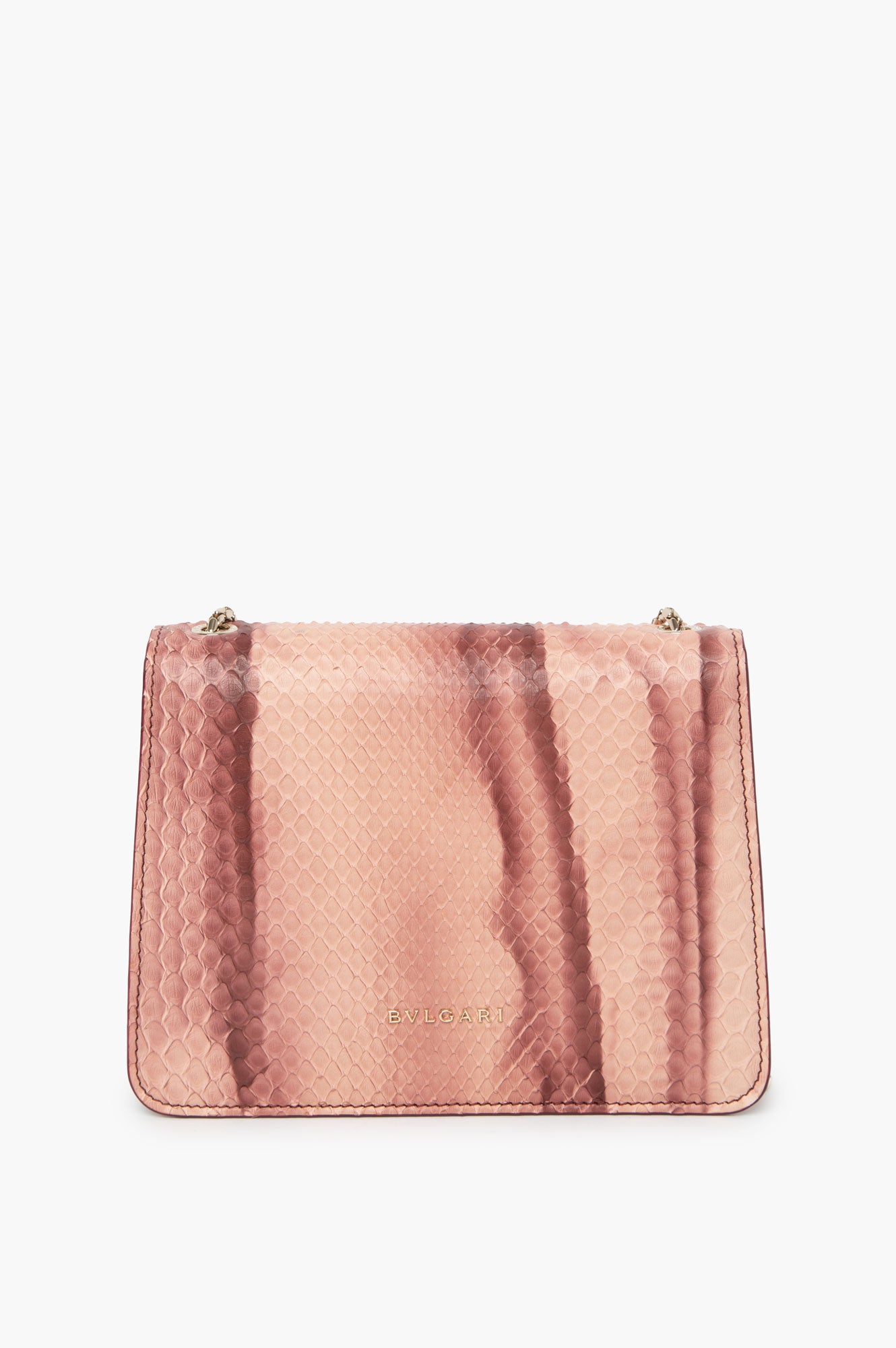 Bvlgari Pink Pathon Leather Bag