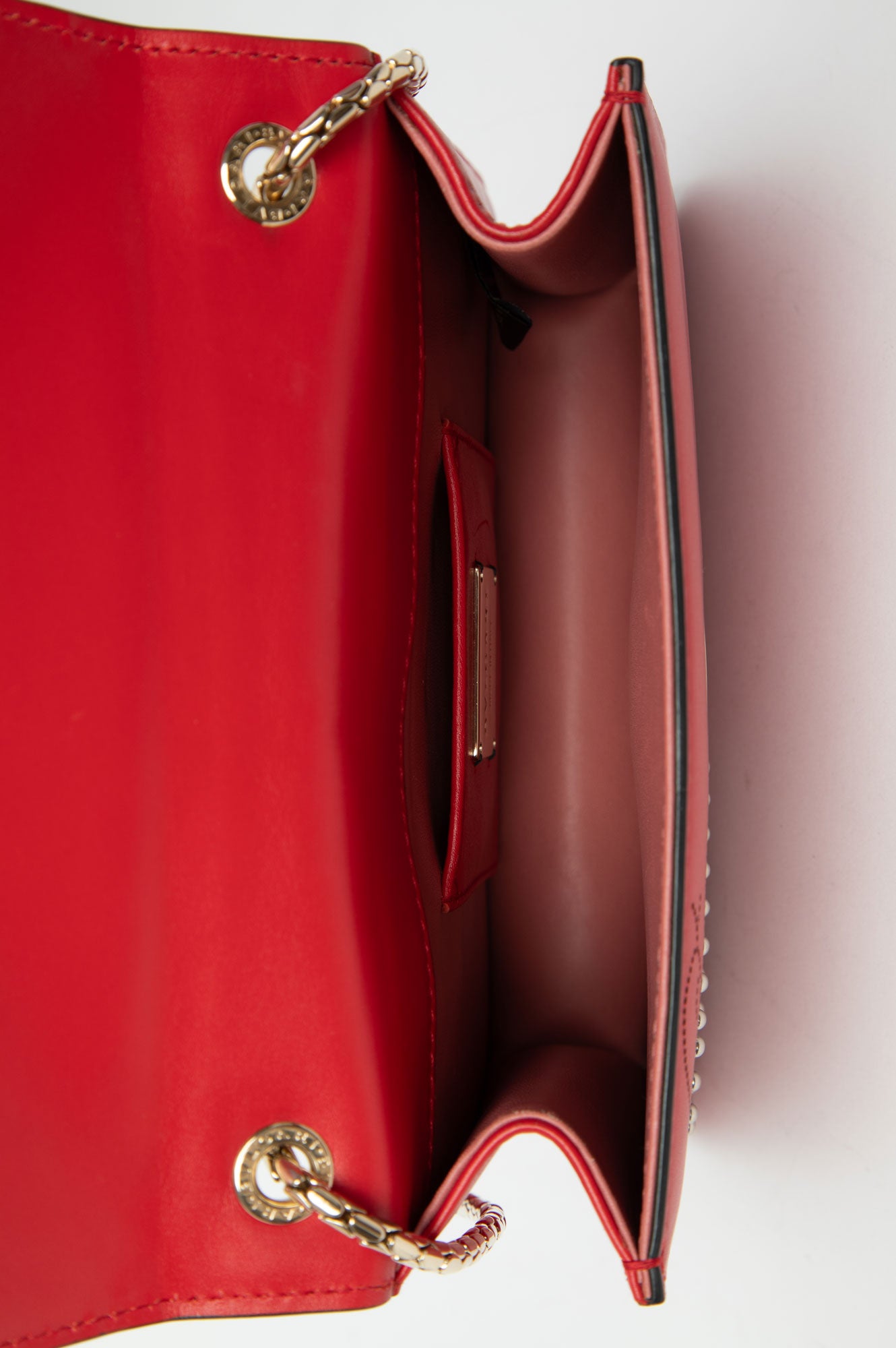 Bvlgari Serpenti Red Nappa Embellished Serpenti Forever Bag