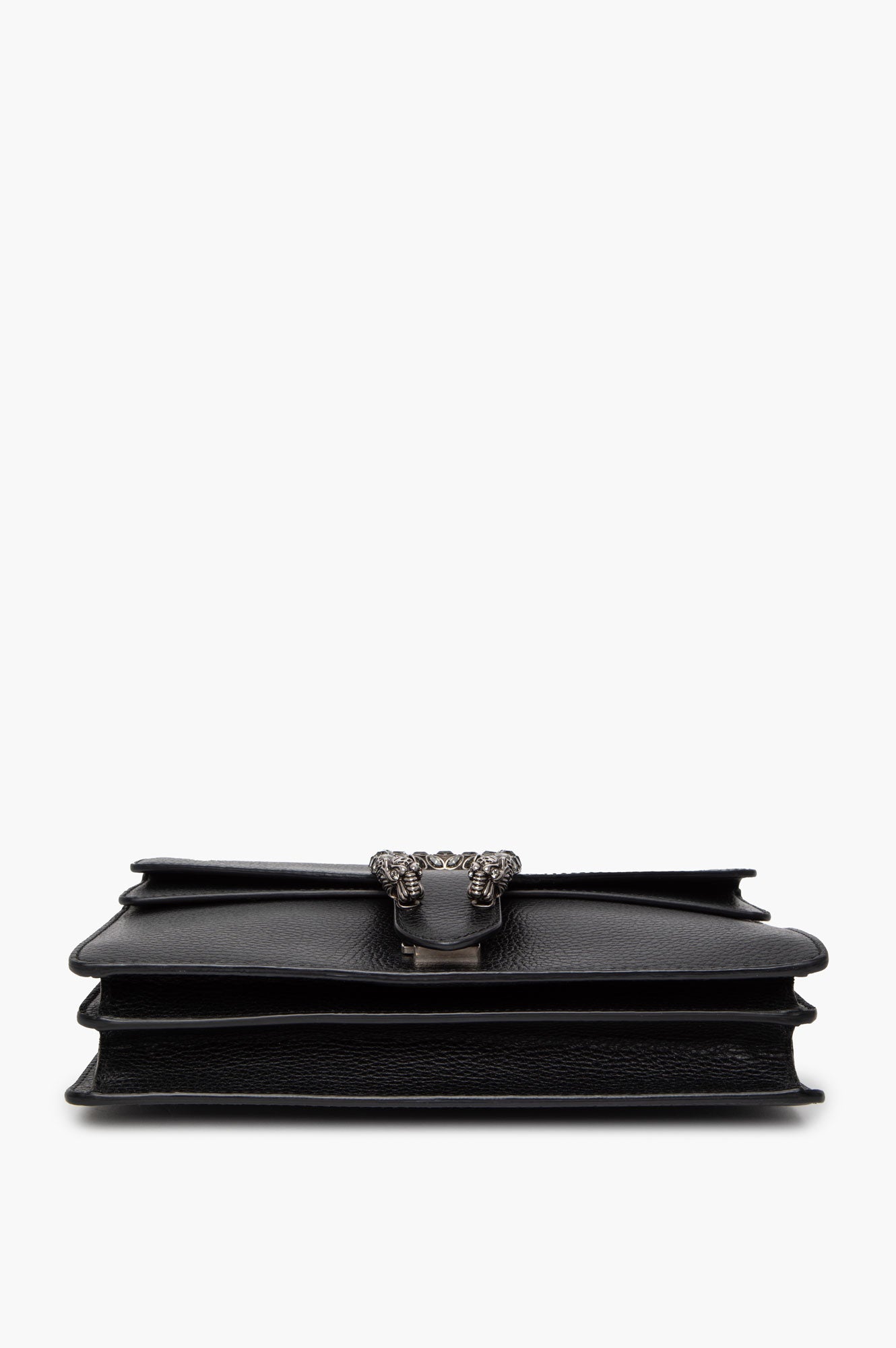 Gucci Medium Black Pebbled Leather Dionysus Shoulder Bag