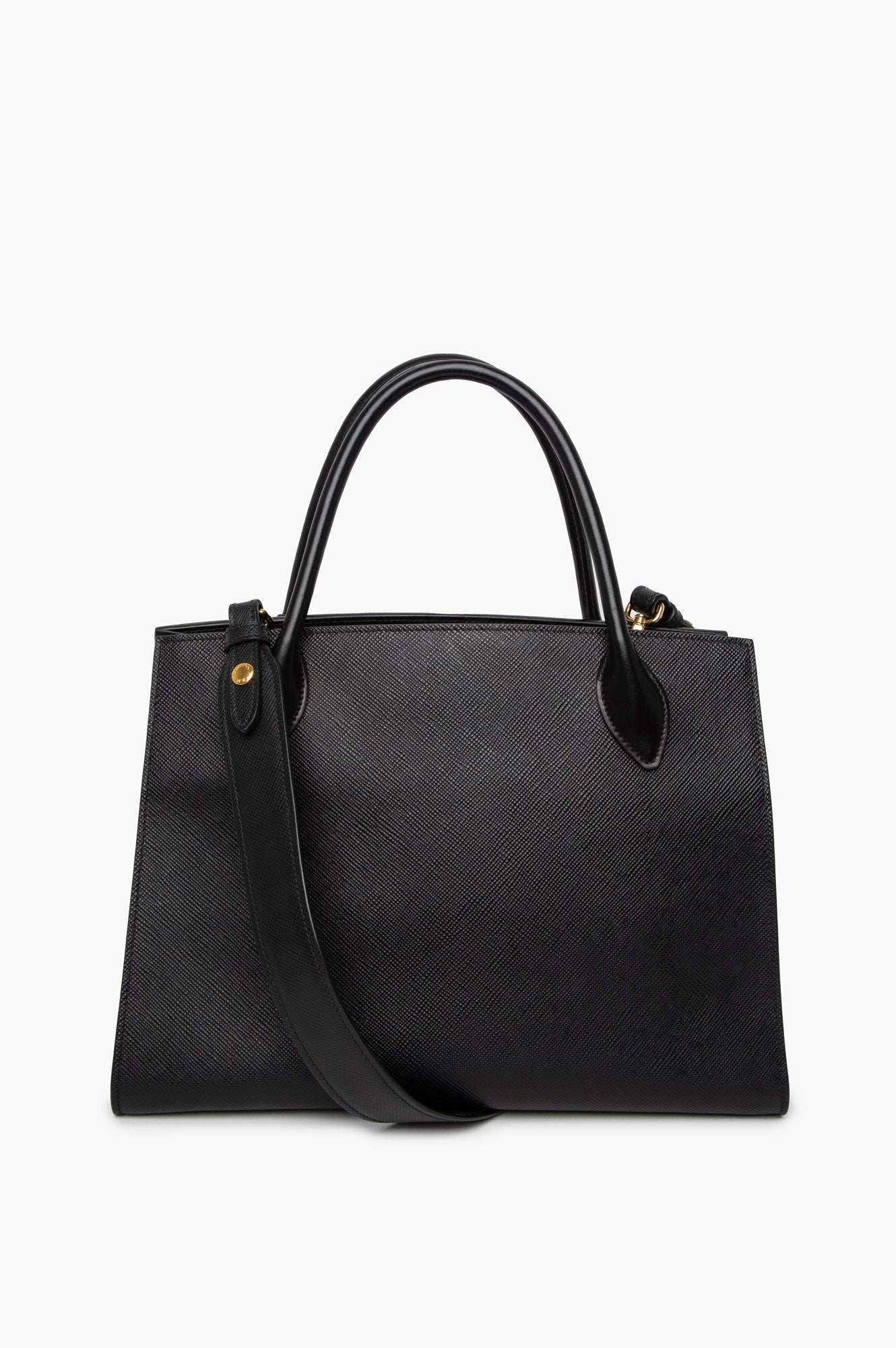 Prada Monochrome Matte Black Medium Saffiano Tote