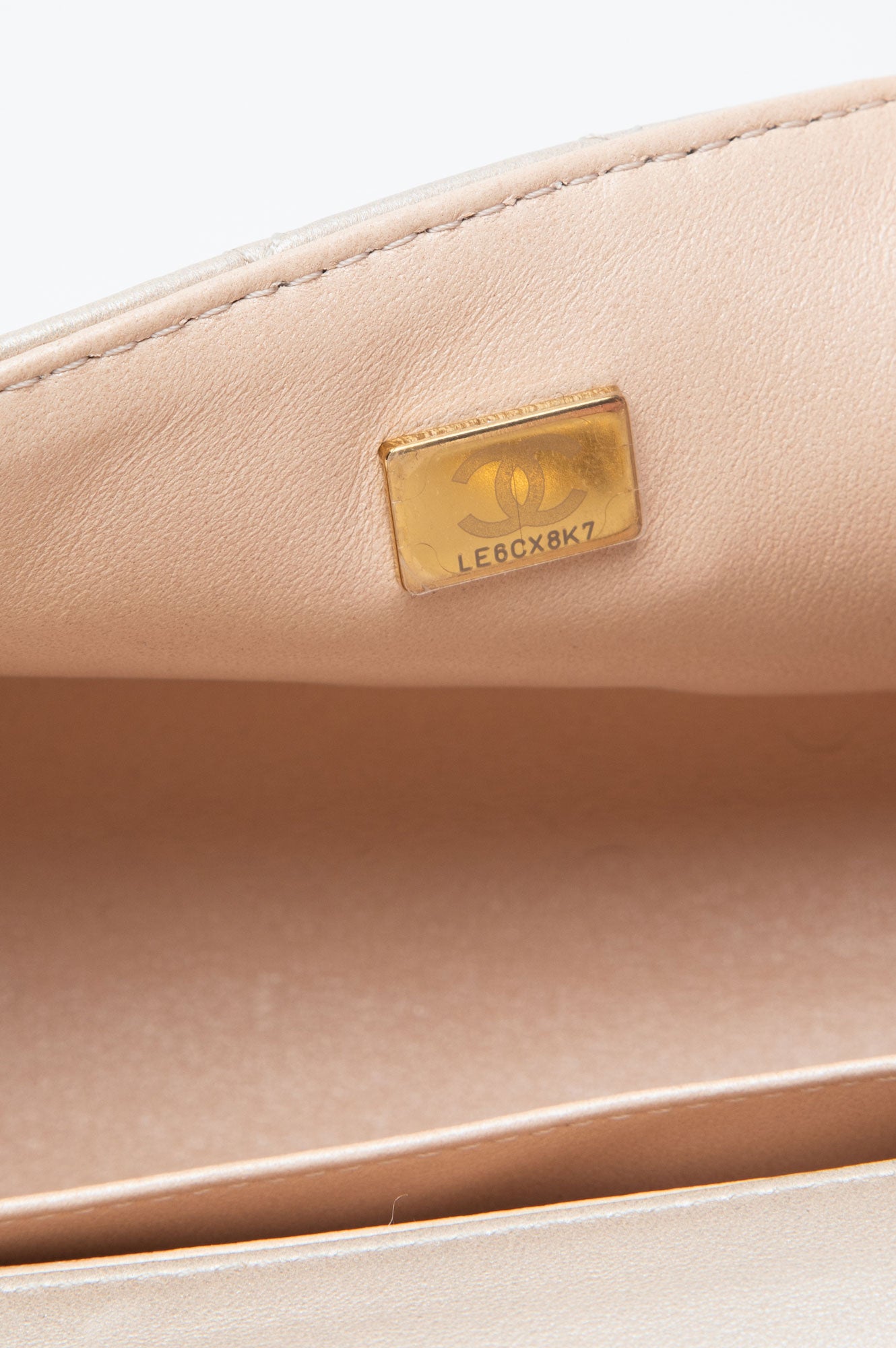 Chanel Beige Pearl Lambskin Mini 2.55 Reissue Flap Bag