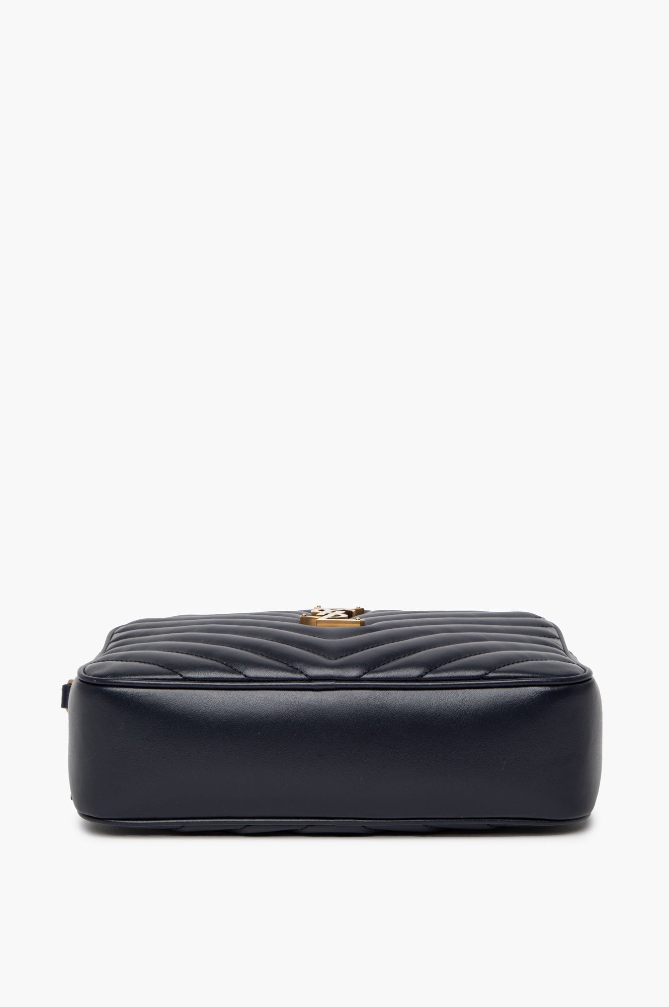 Saint Laurent Navy Quilted Leather Lou Camera Crossbody Bag