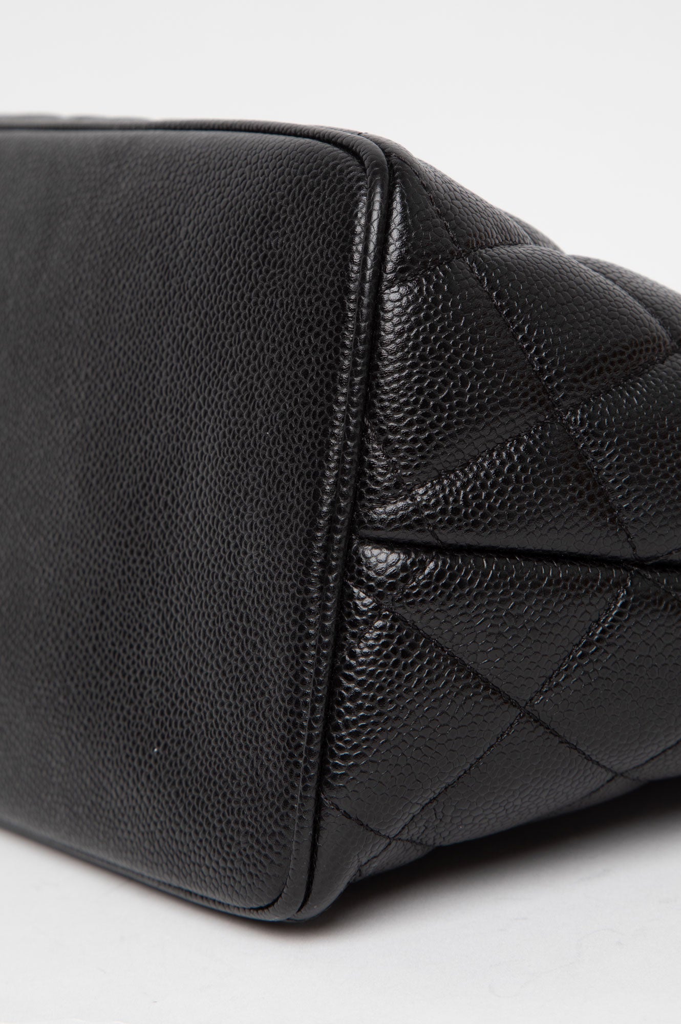 Chanel Black Medallion Caviar Leather Tote