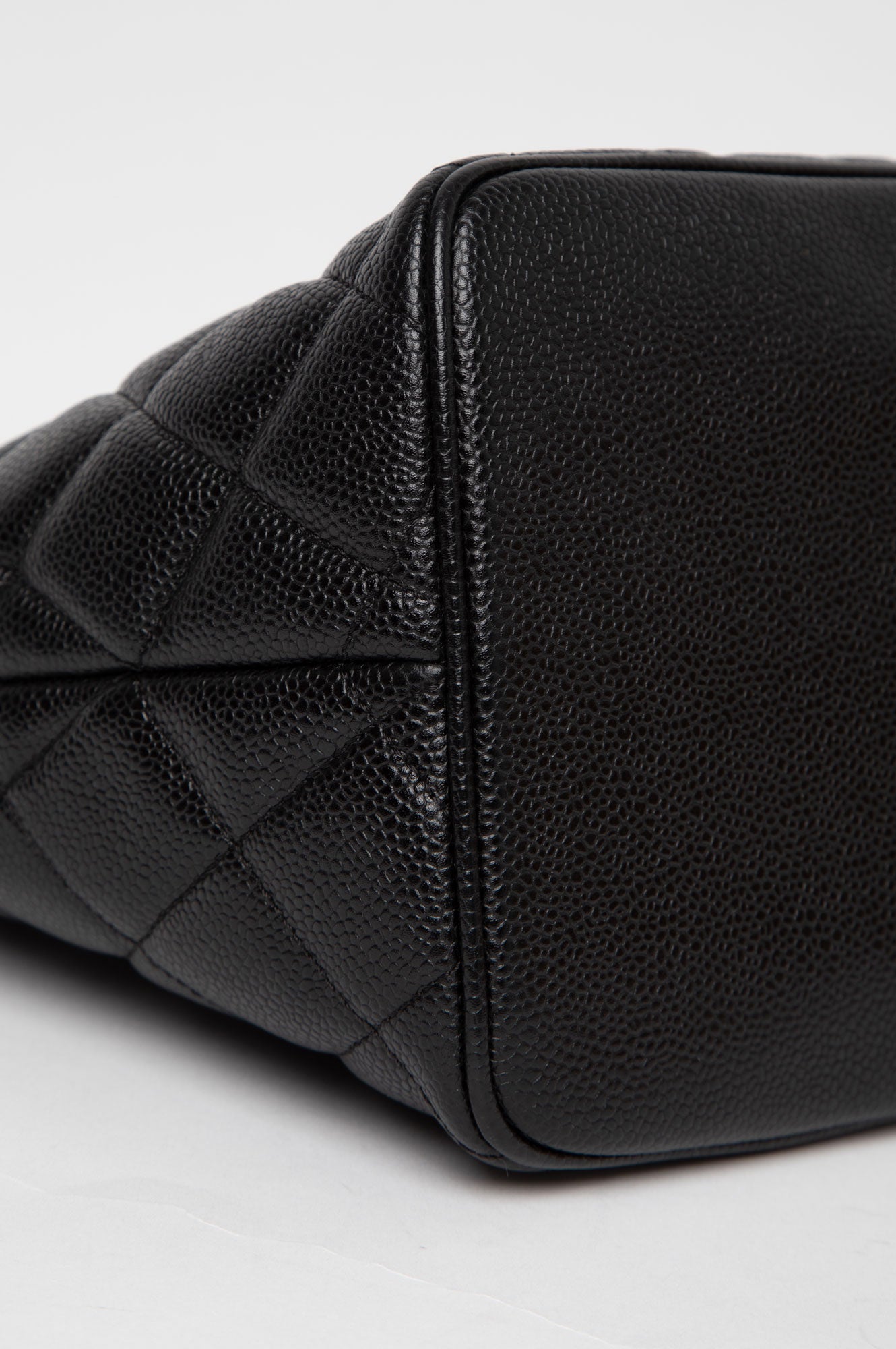 Chanel Black Medallion Caviar Leather Tote
