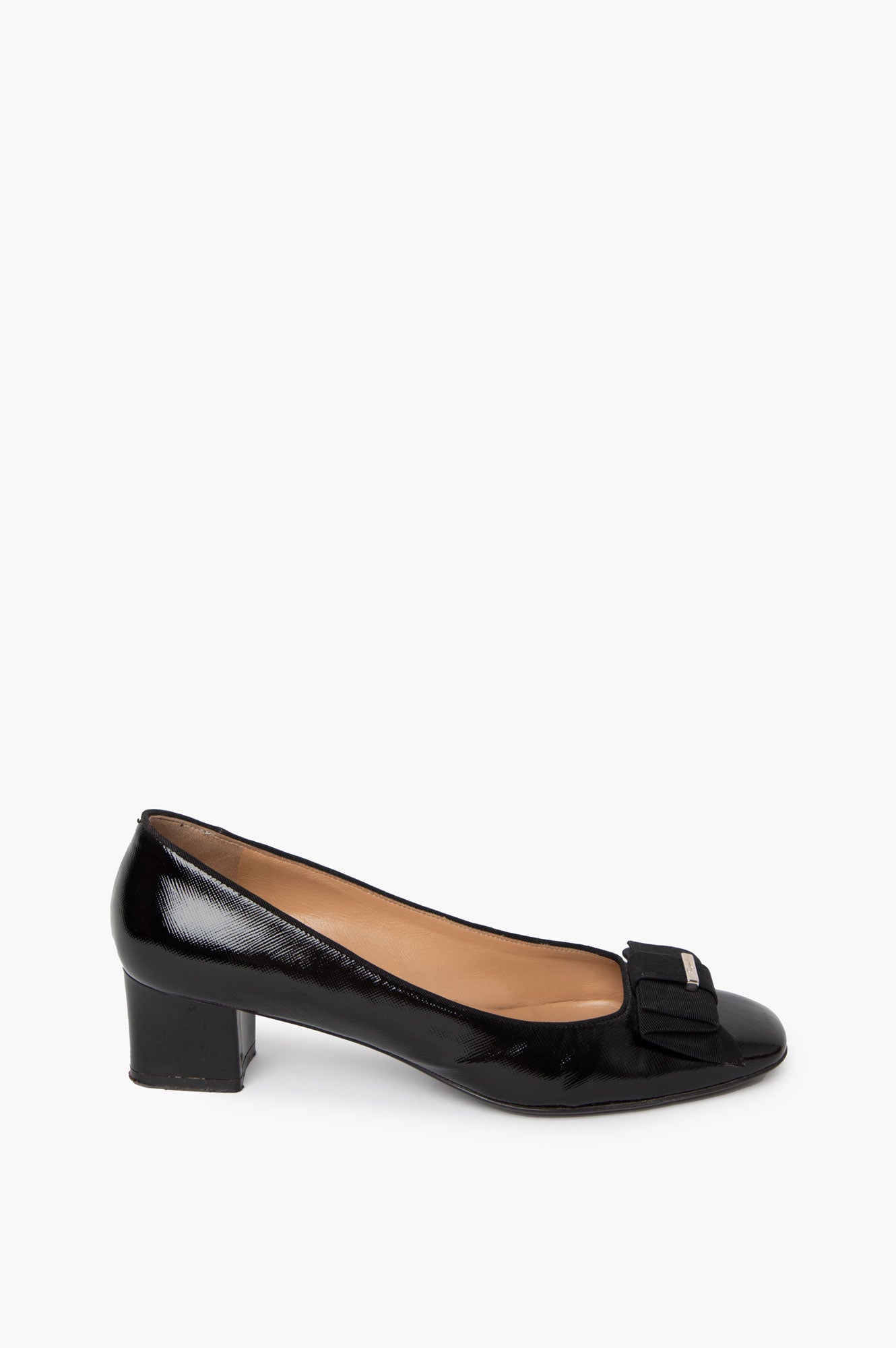 Salvatore Ferragamo Black Patent Flat Size 7